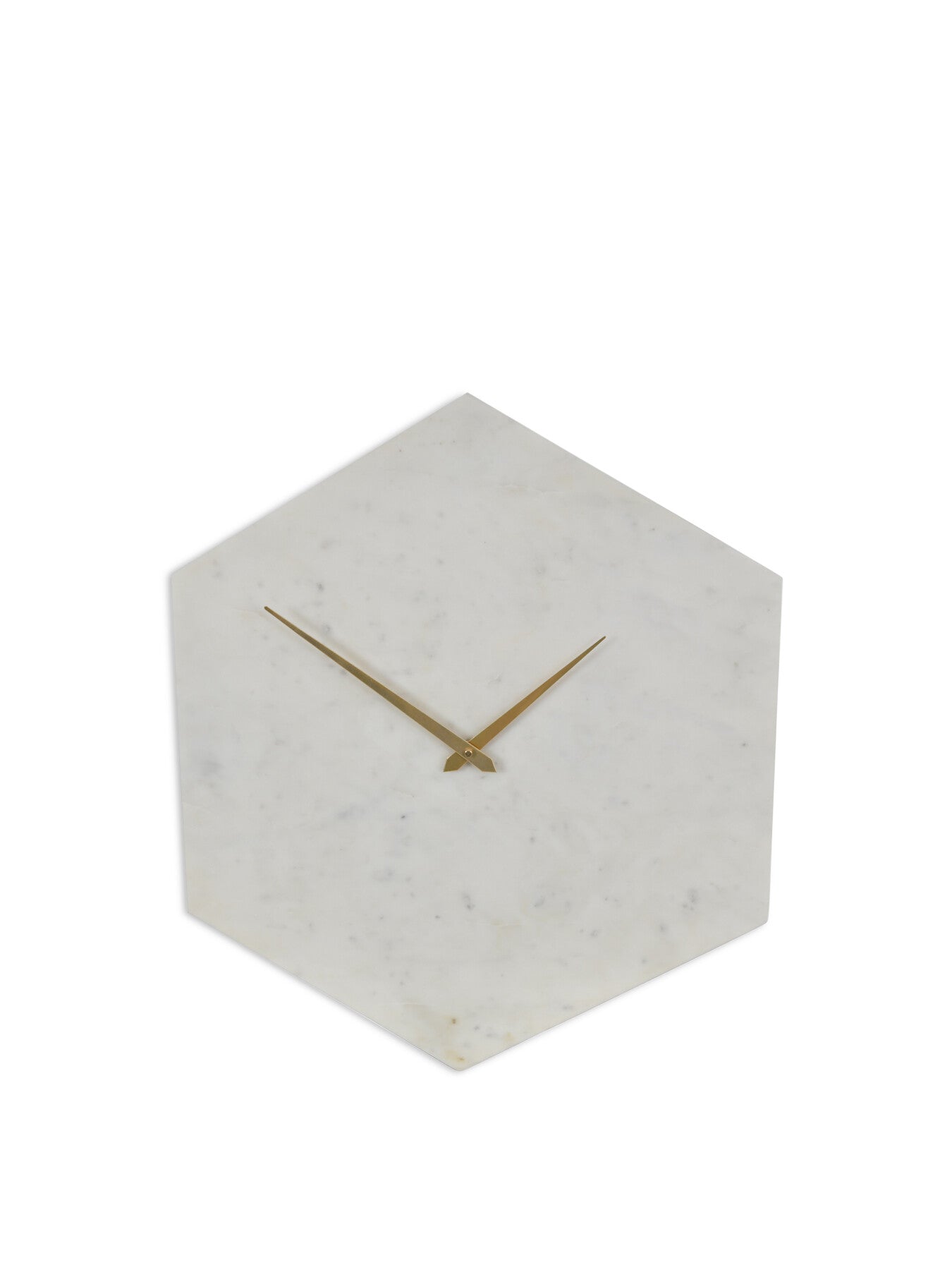 Hexagonal Natural Marble Wall Clock