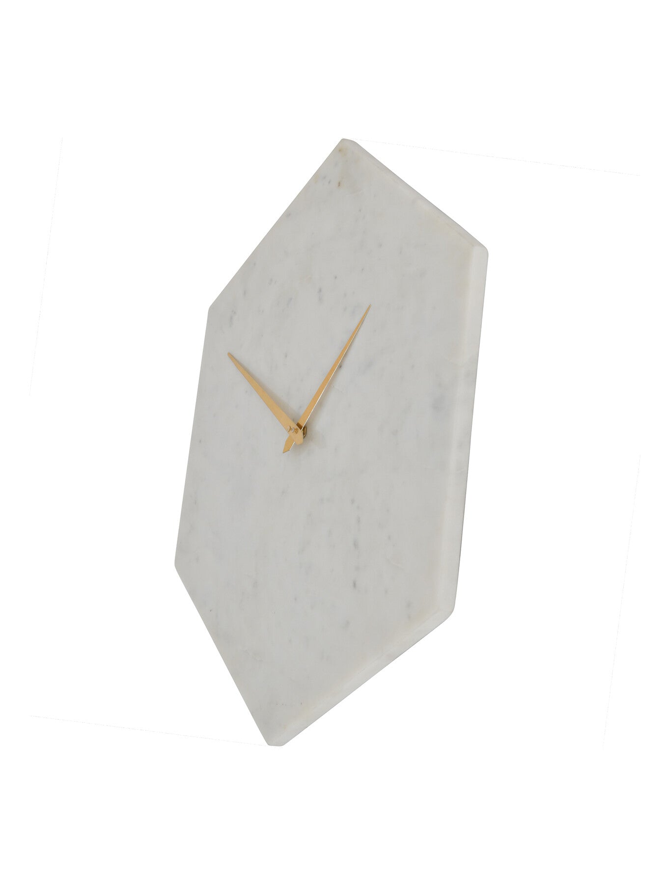 Hexagonal Natural Marble Wall Clock