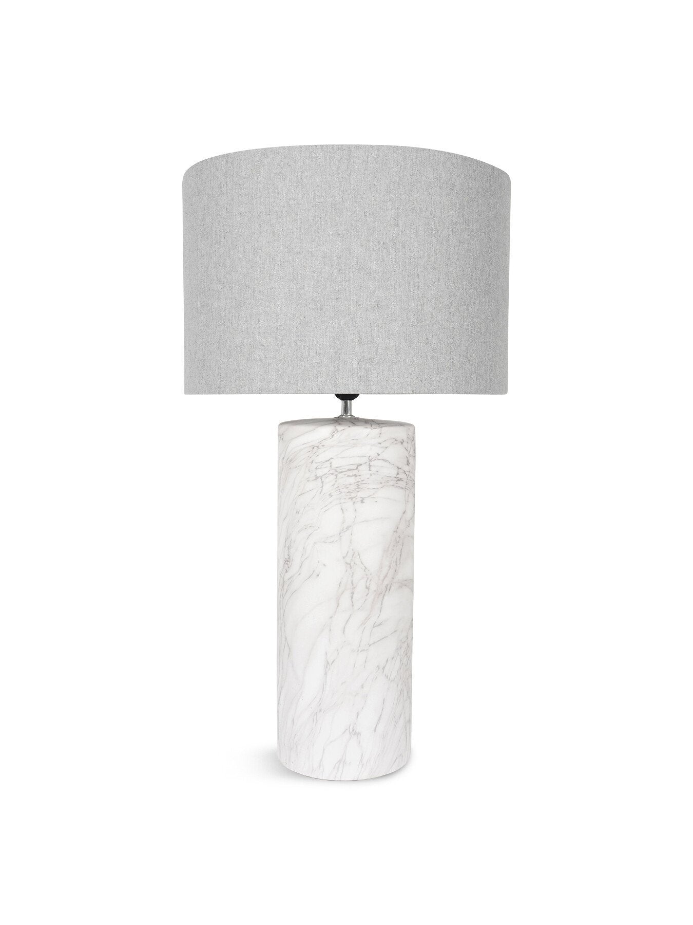 Effect Table Lamp 76cm with Grey Drum
