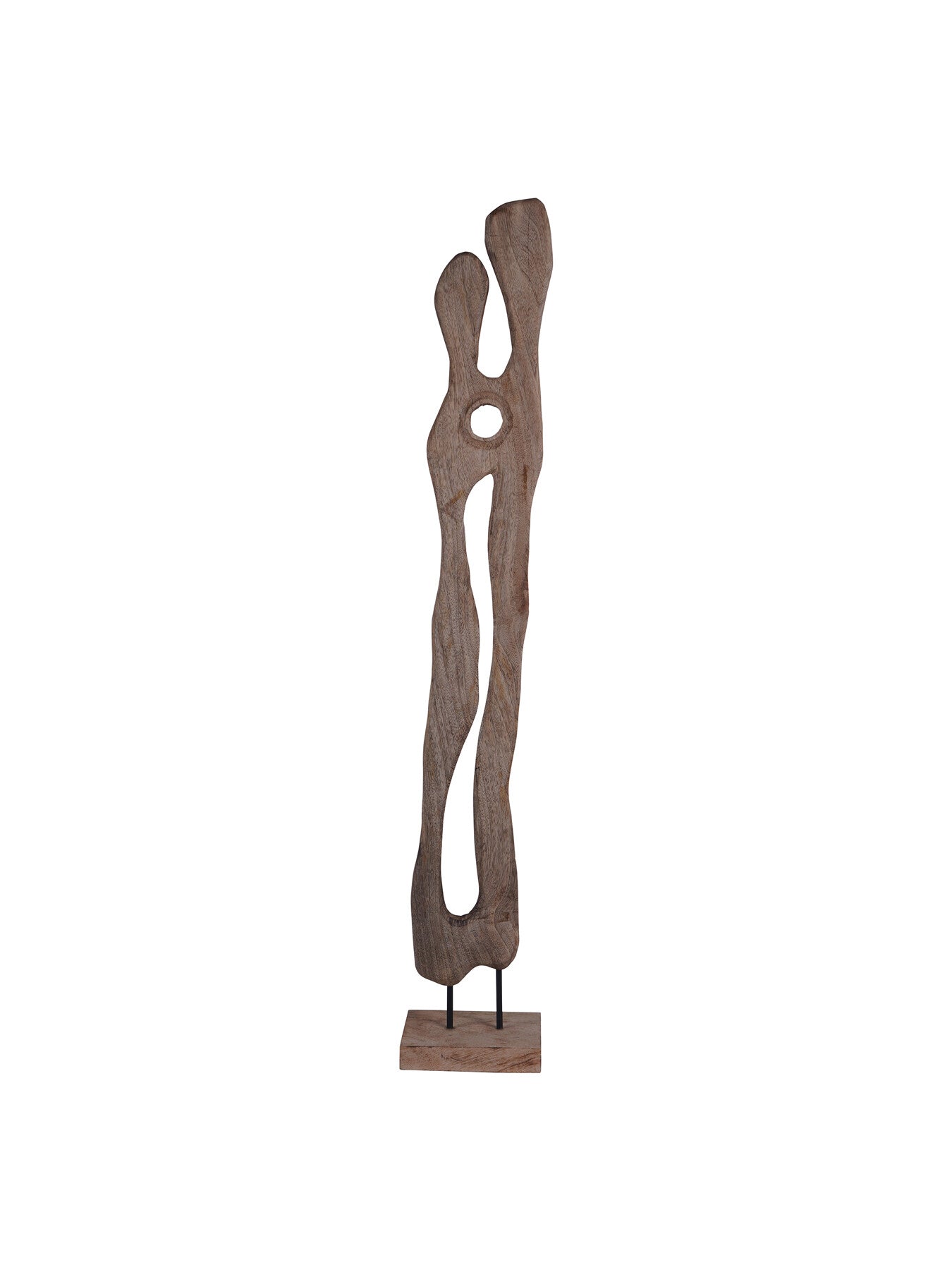 Carved Wood Textured Sculpture Large