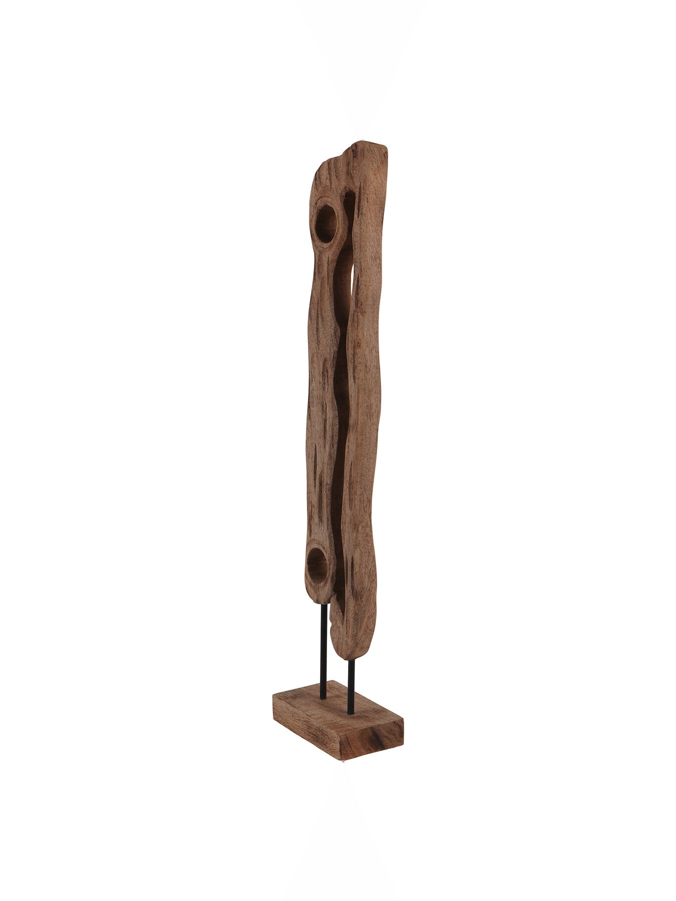 Carved Wood Textured Sculpture Small