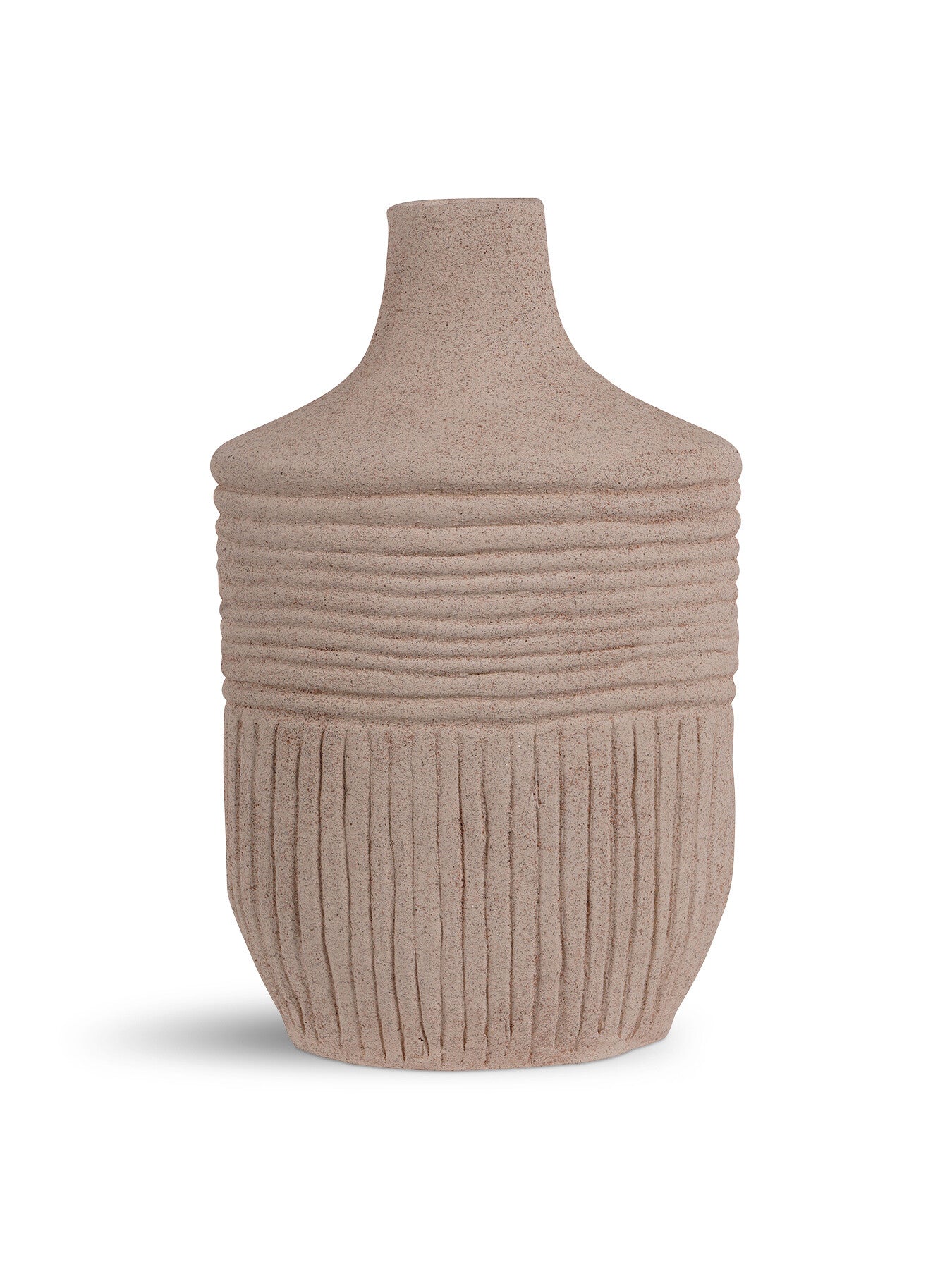 Brushed Textured Finish Vase