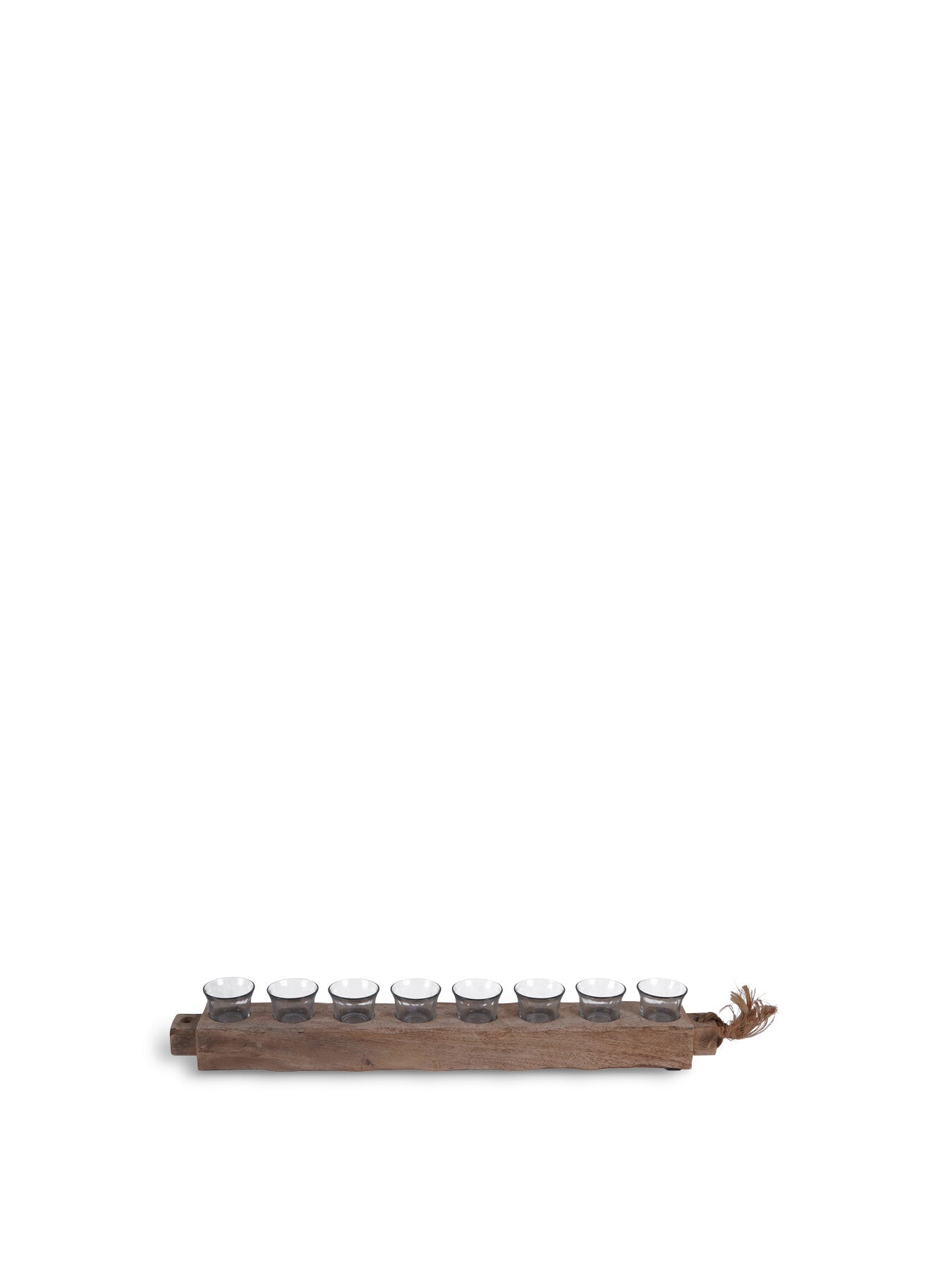 Vintage Wood 8 Light Tea Light Holder