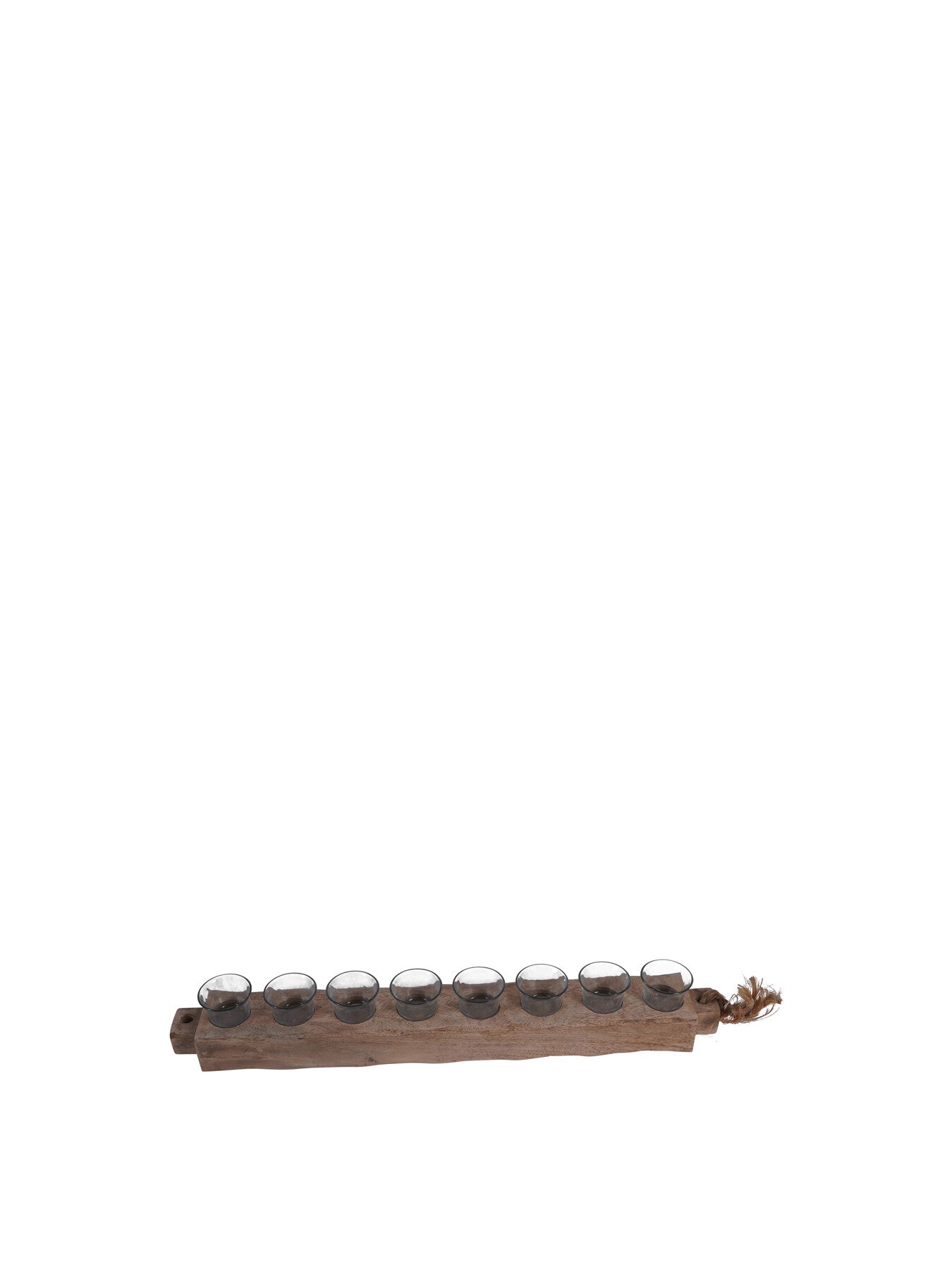 Vintage Wood 8 Light Tea Light Holder
