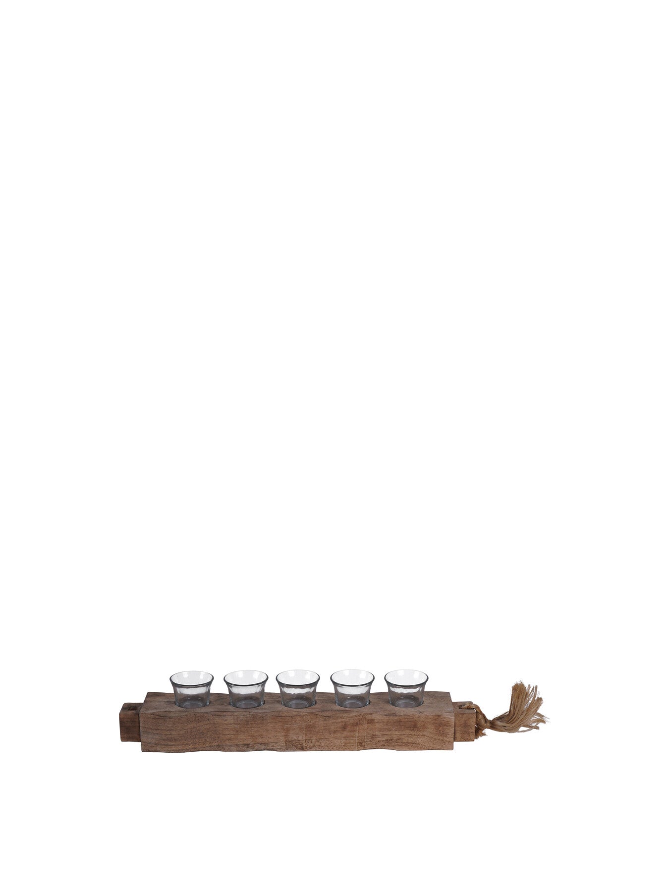 Vintage Wood 5 Light Tea Light Holder