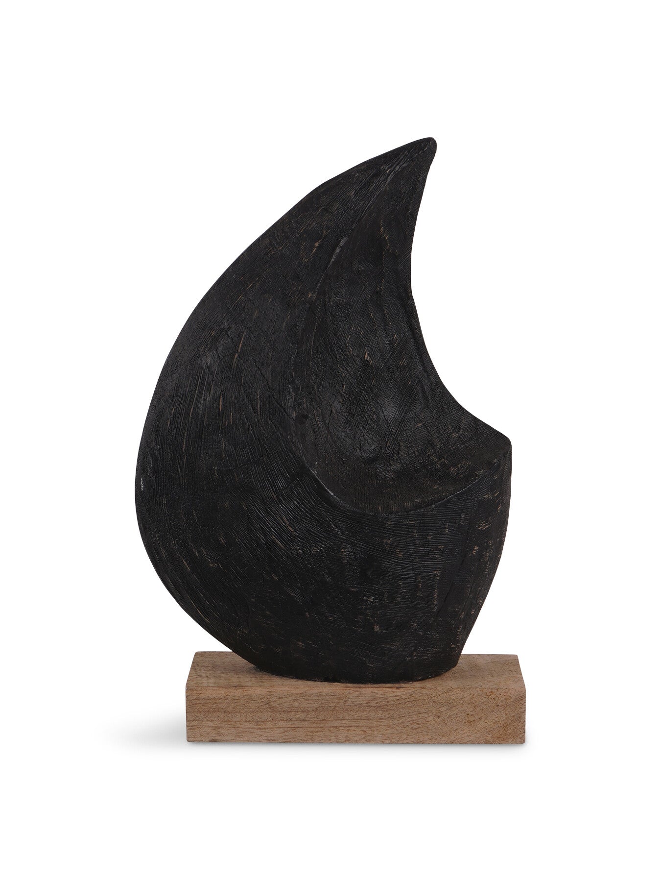 Hand Carved Solid Wood Sculpture Black