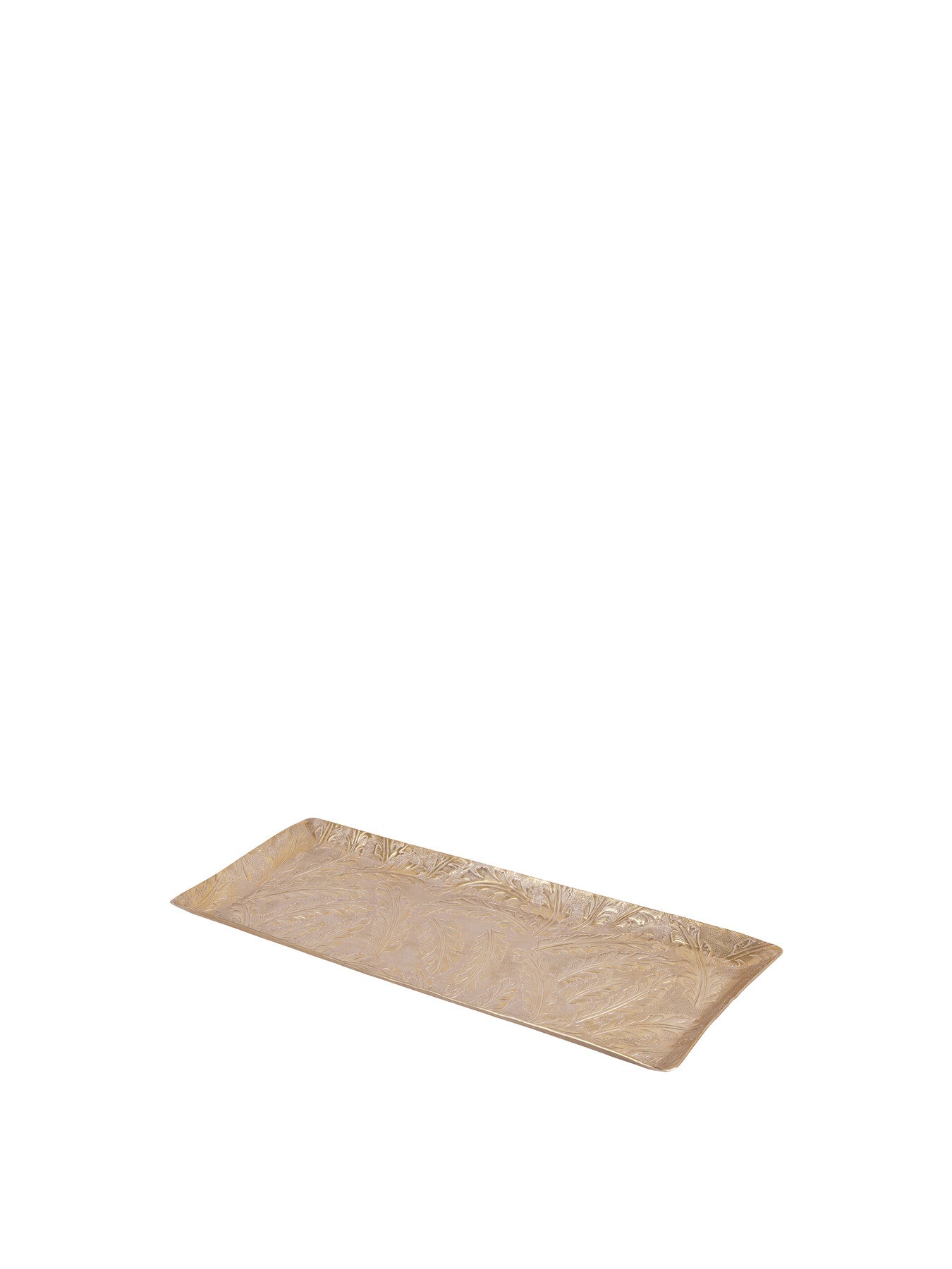Winspear Gold Leaf Embossed Rect Plate Decora