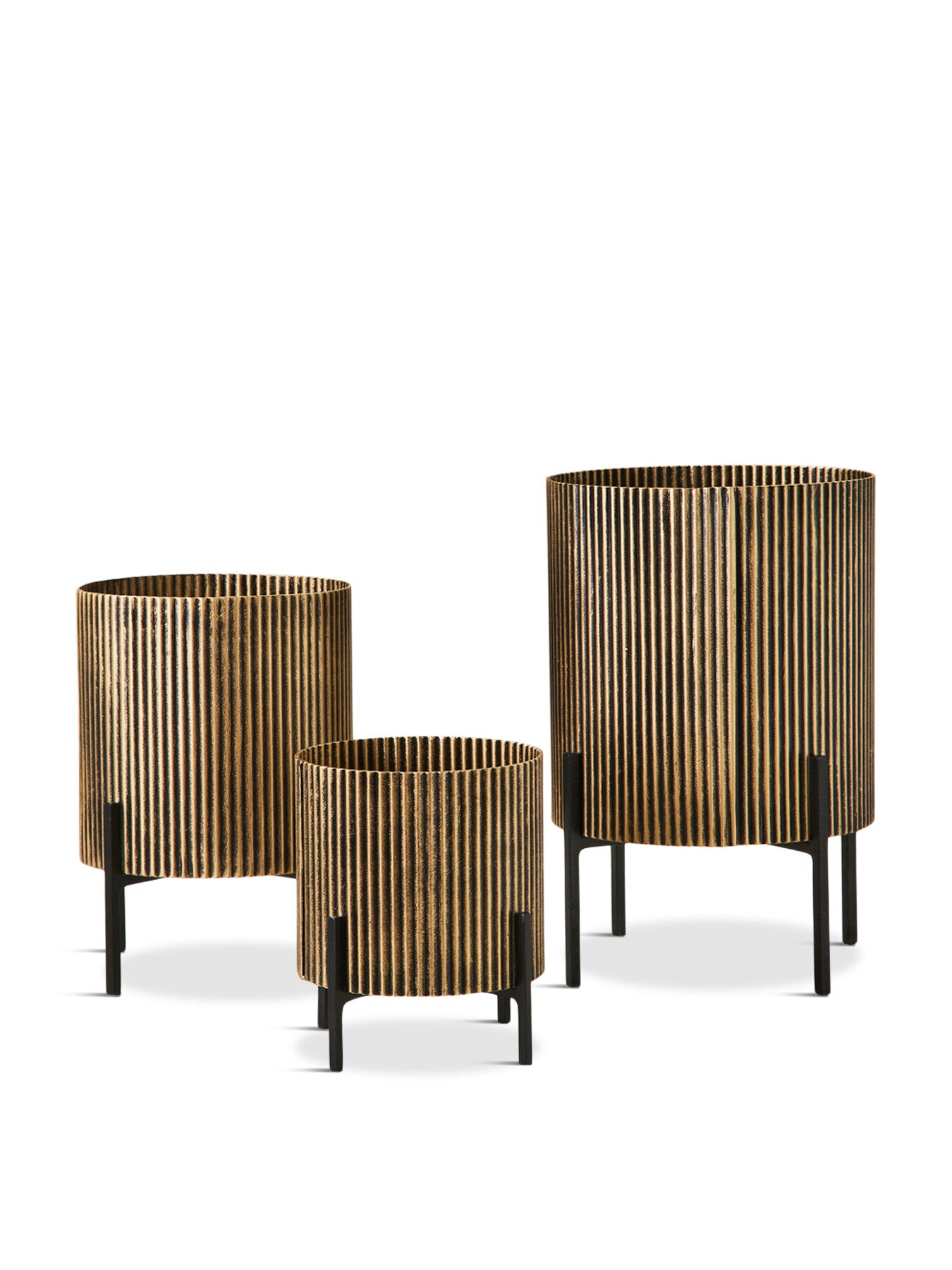 Set of 3 Corrugated Table Planter