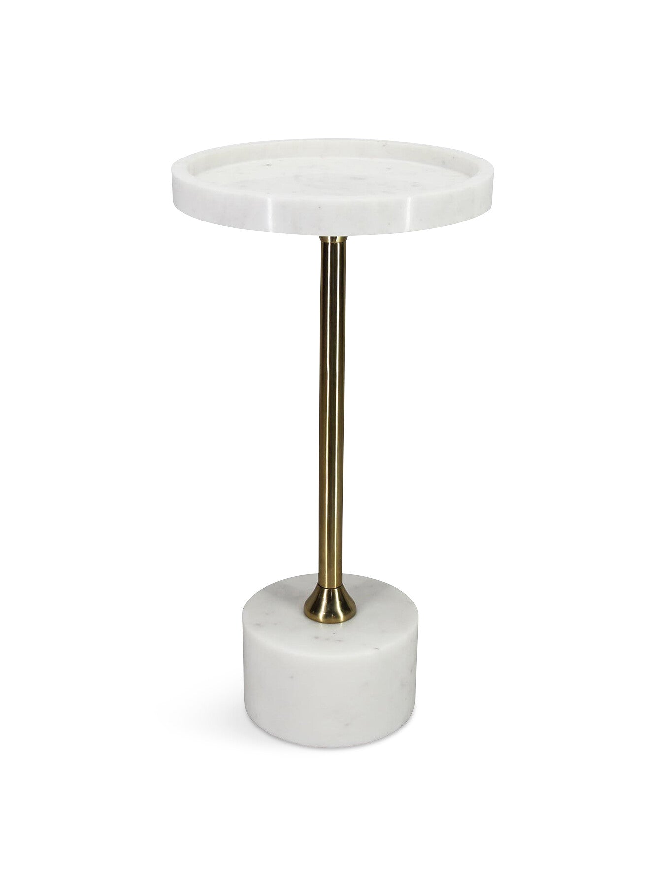 Marble Top and Base Table with Metal Leg