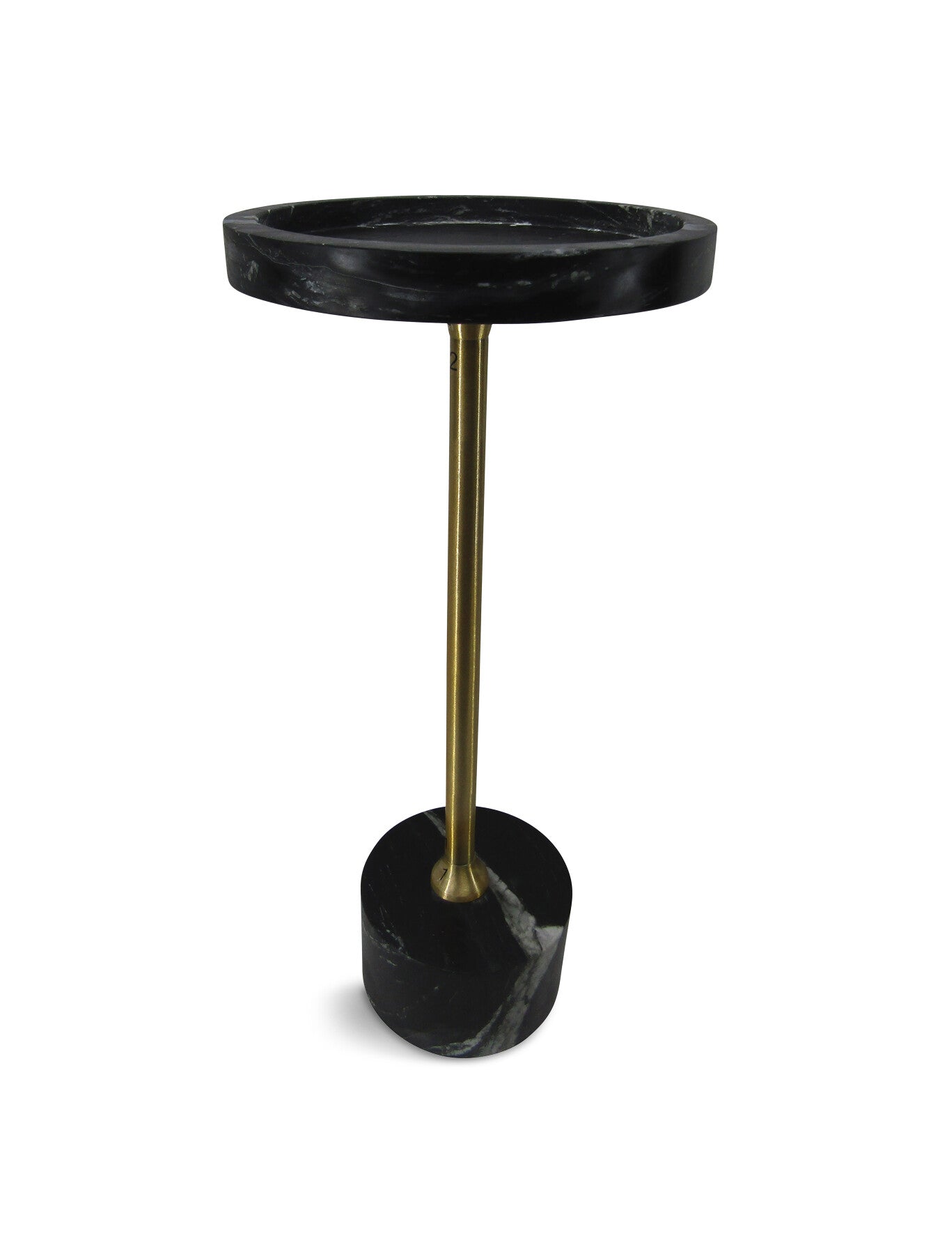 Marble Top and Base Table with Metal Leg
