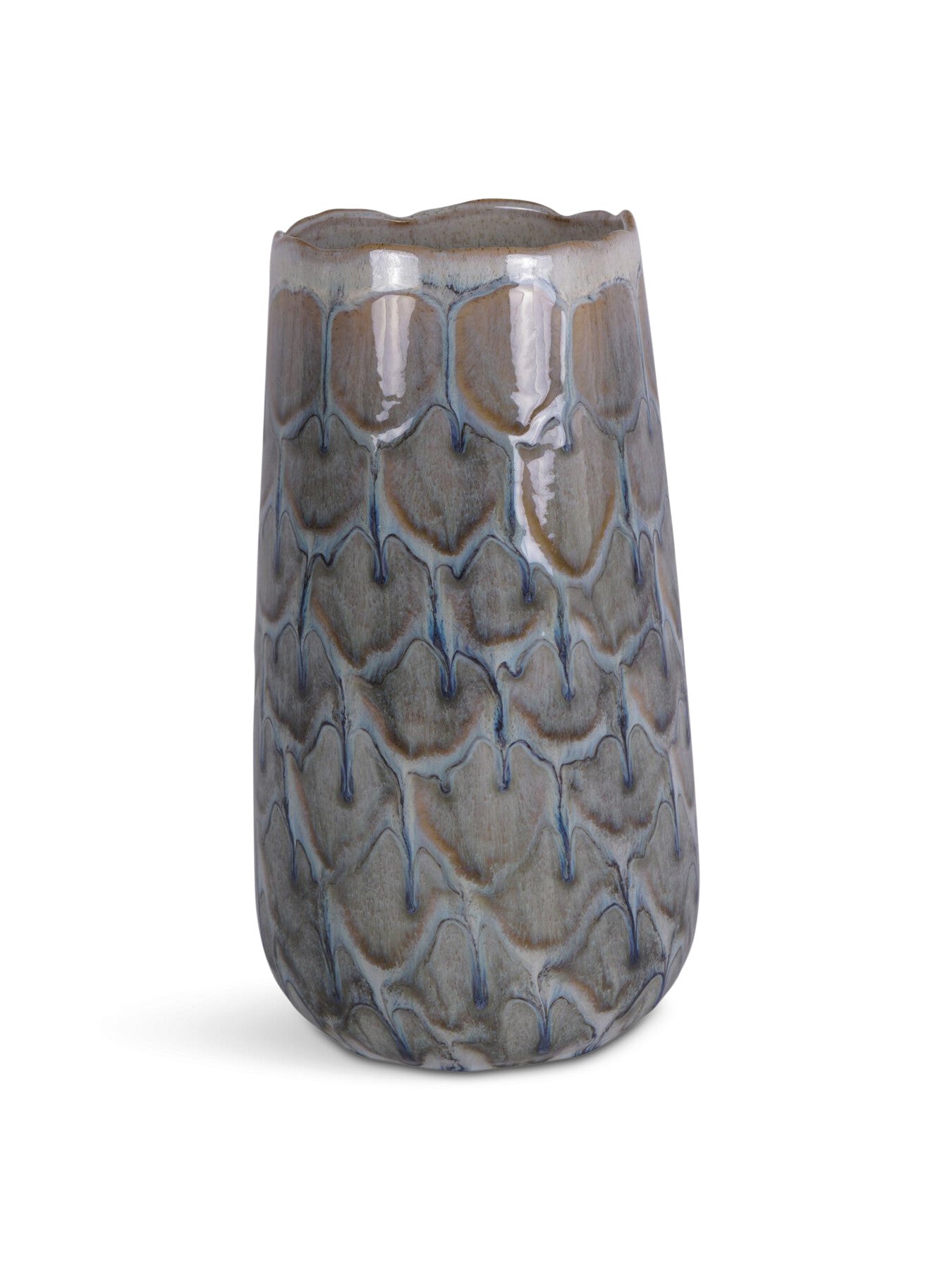 Armadillo Azure Ceramic Vase