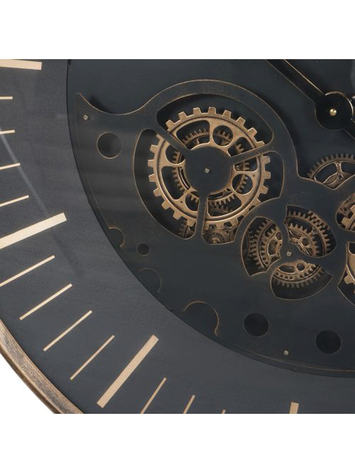 Palladium Wall Clock with moving Dials 80cm