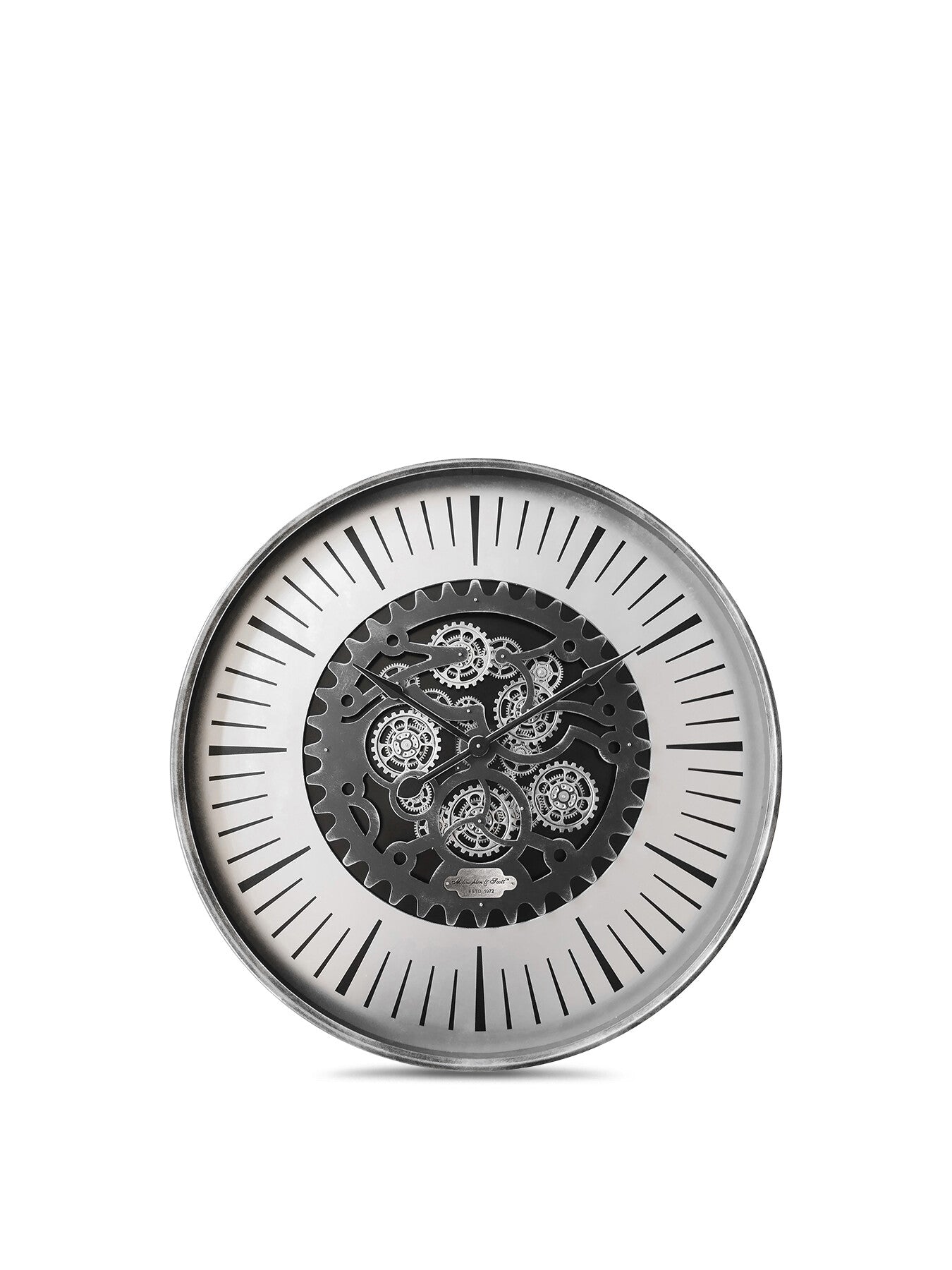 Palladium Wall Clock with moving Dials Black N