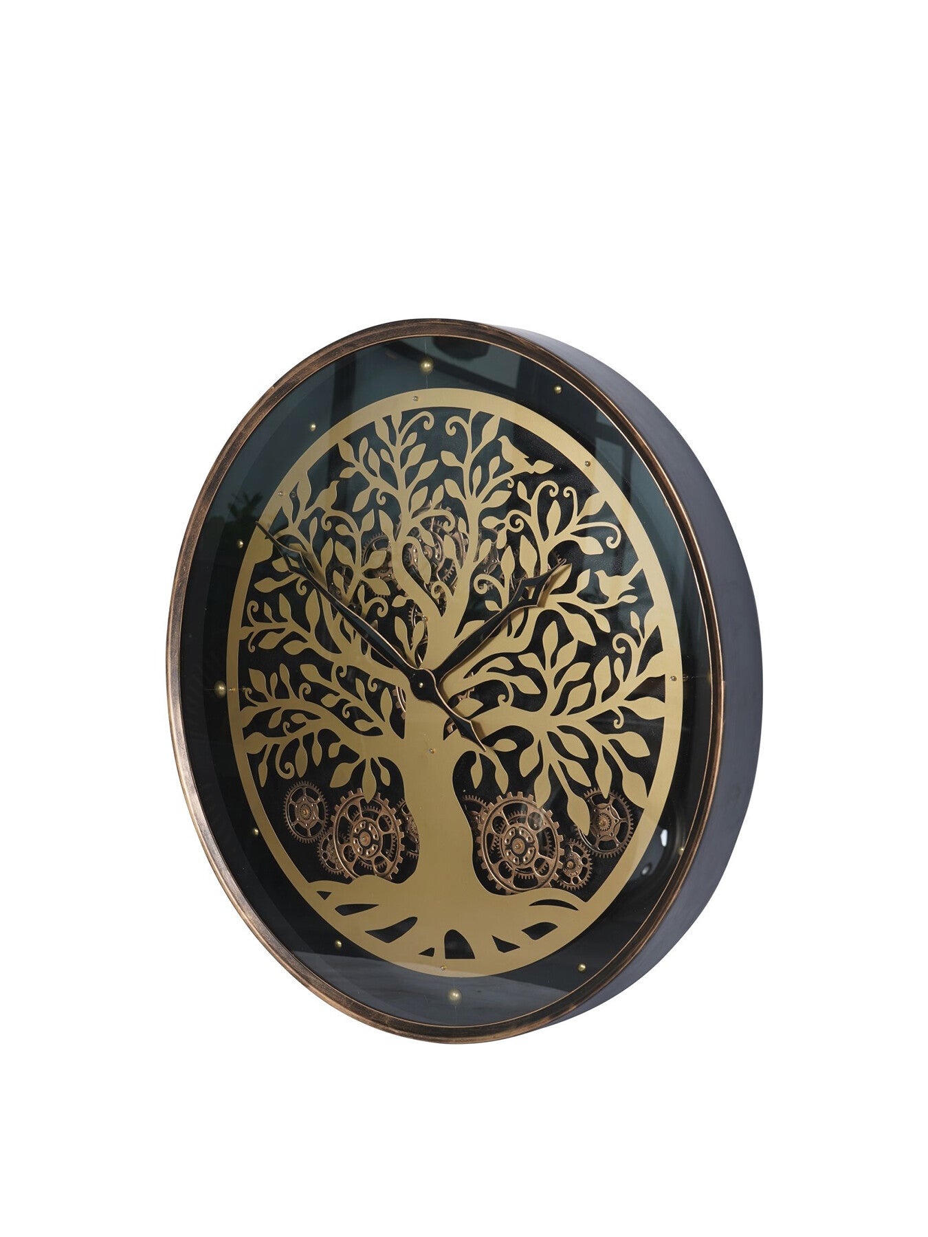 Viking Tree Wall Clock Moving Dials 80cm
