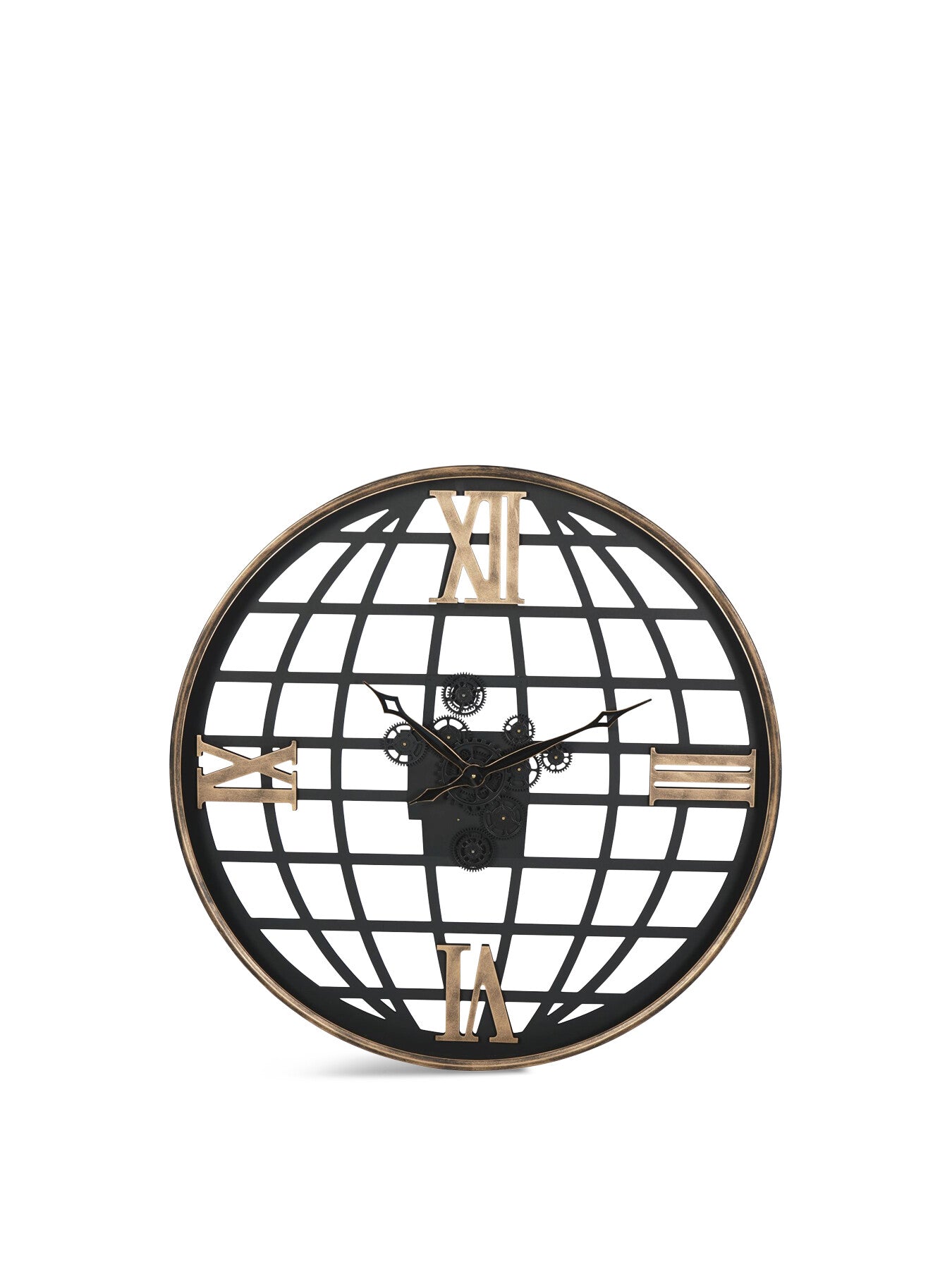 Open Wall Clock Globe and Numerals 100cm