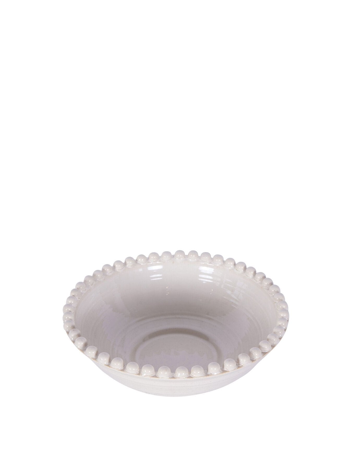 Mediterranean Reactive Glaze Ceramic Bowl Cream