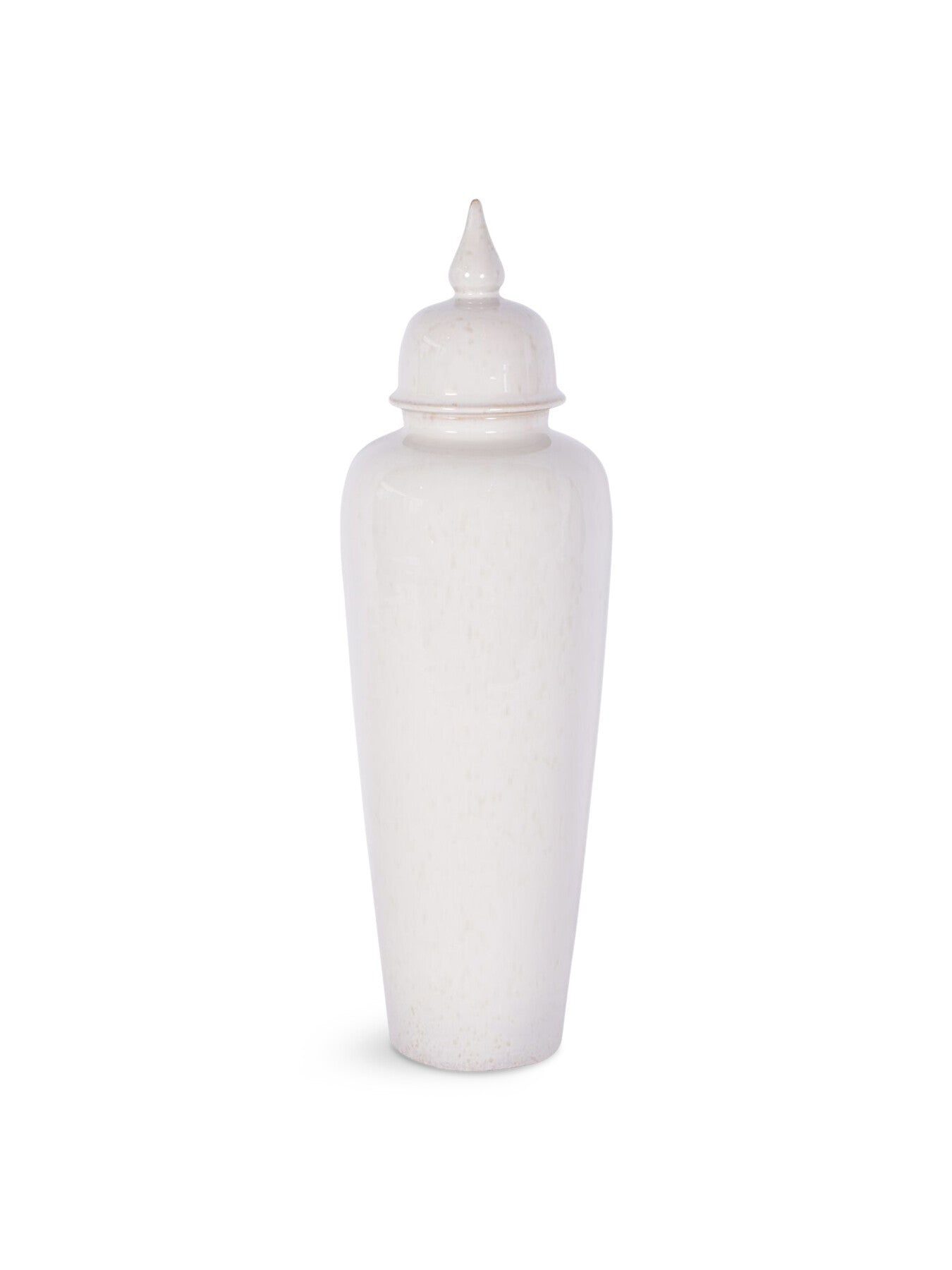 Mediterranean Ginger Jar Reactive Glazed Ceramic Cream