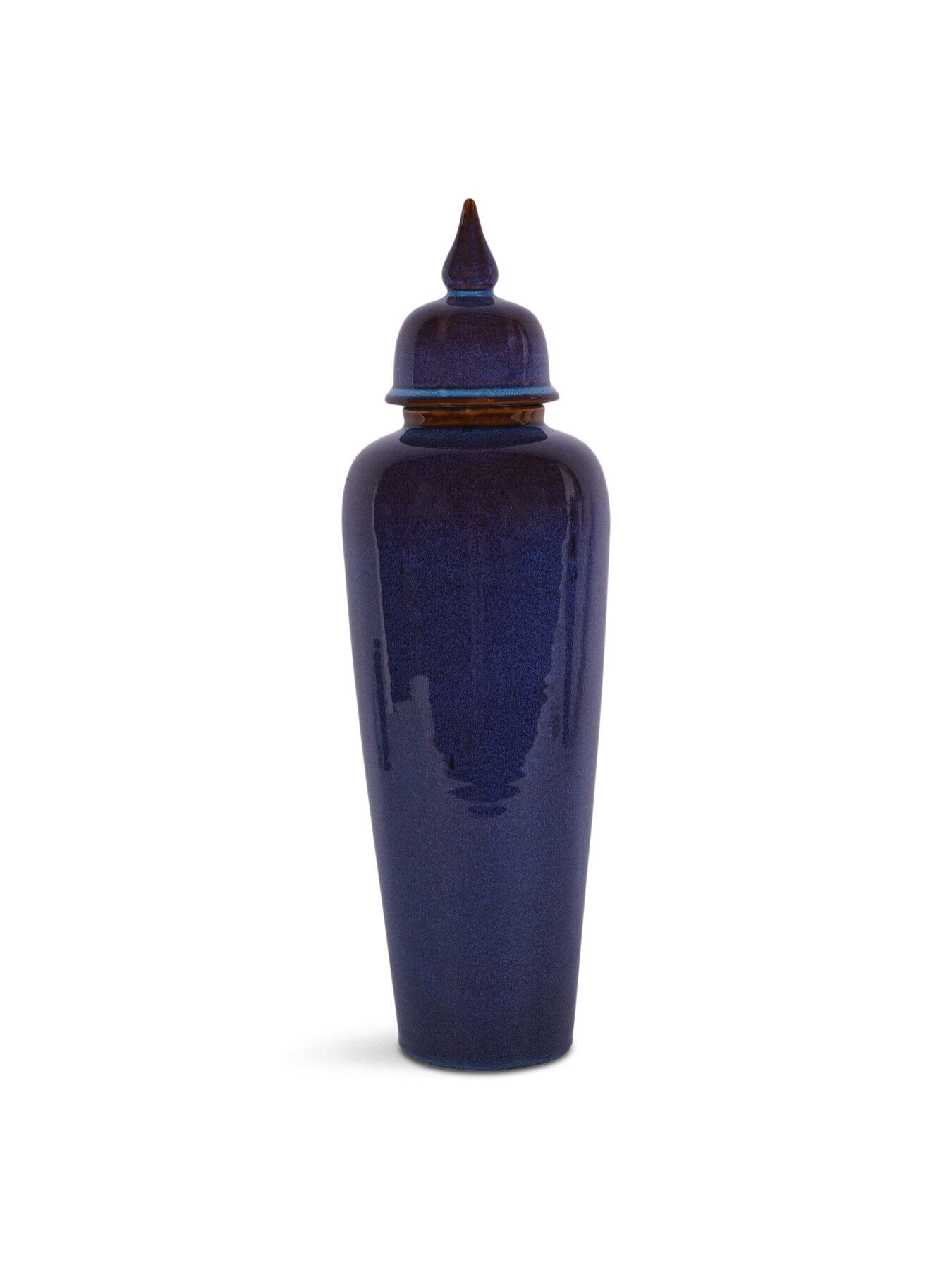 Mediterranean Ginger Jar Reactive Glazed Ceramic Blue