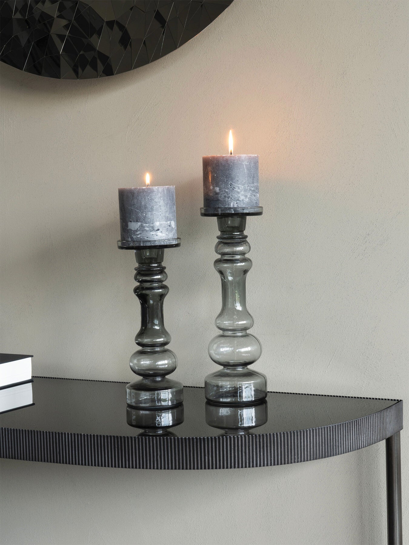 Vitrum Glass Candle Holder 35cm