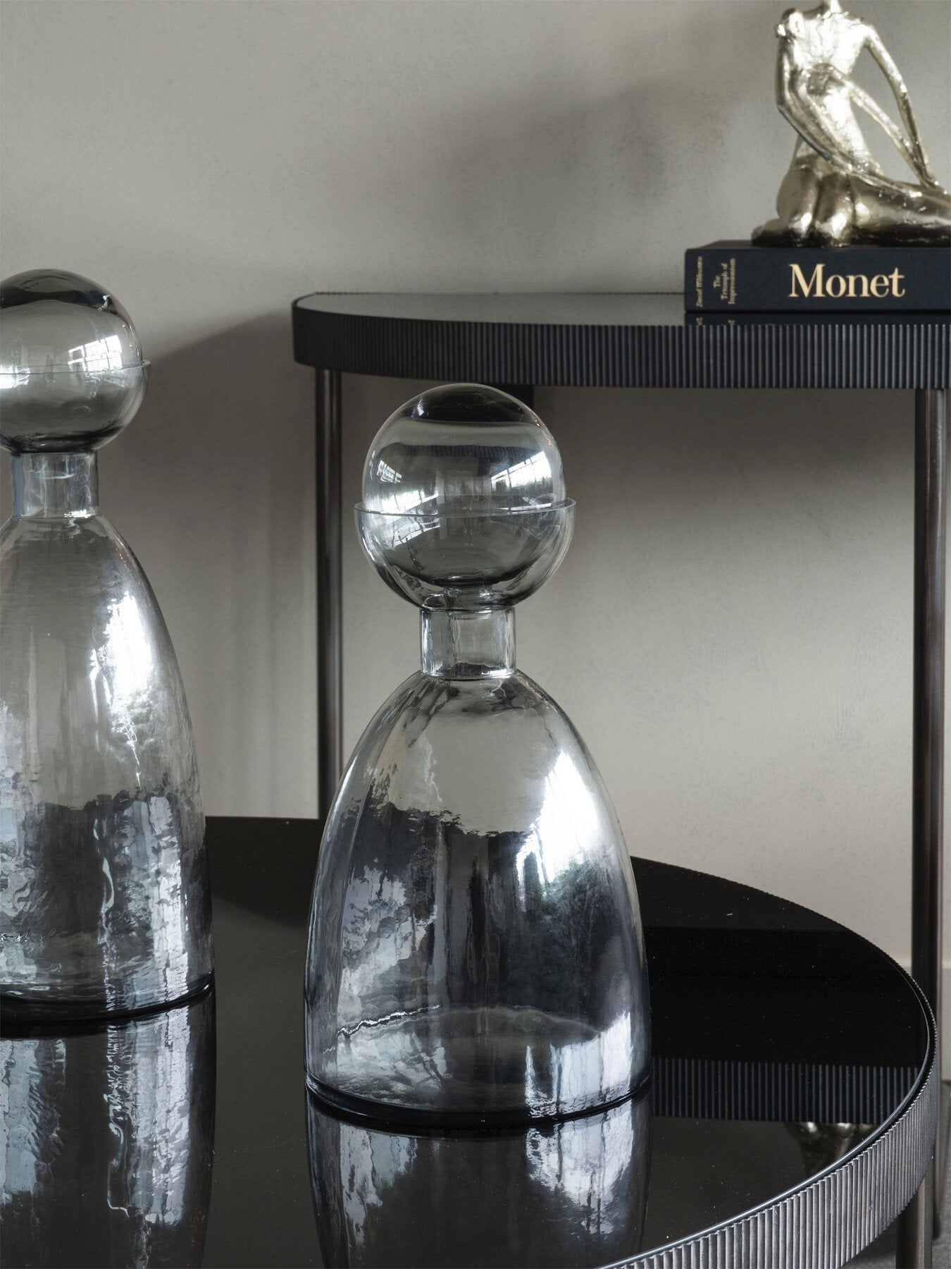 Vitrum Smoked Bottle Vase 37cm
