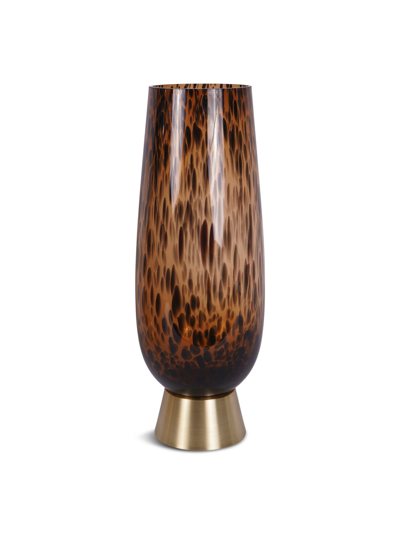 Savanna Glass Vase with Brass Base 50cm