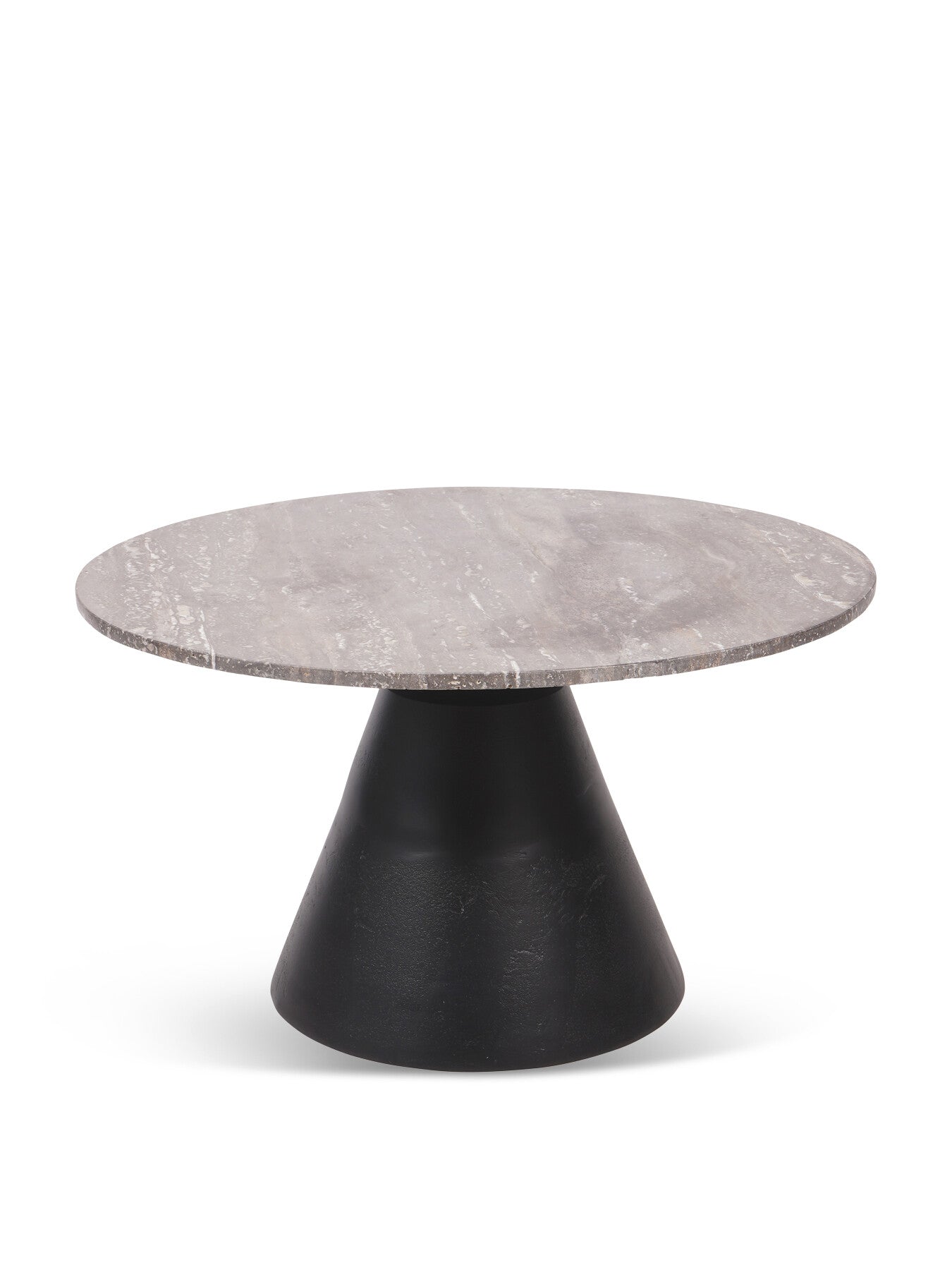 Clifton II Charcoal Black and Dark Travertine Coffee Table