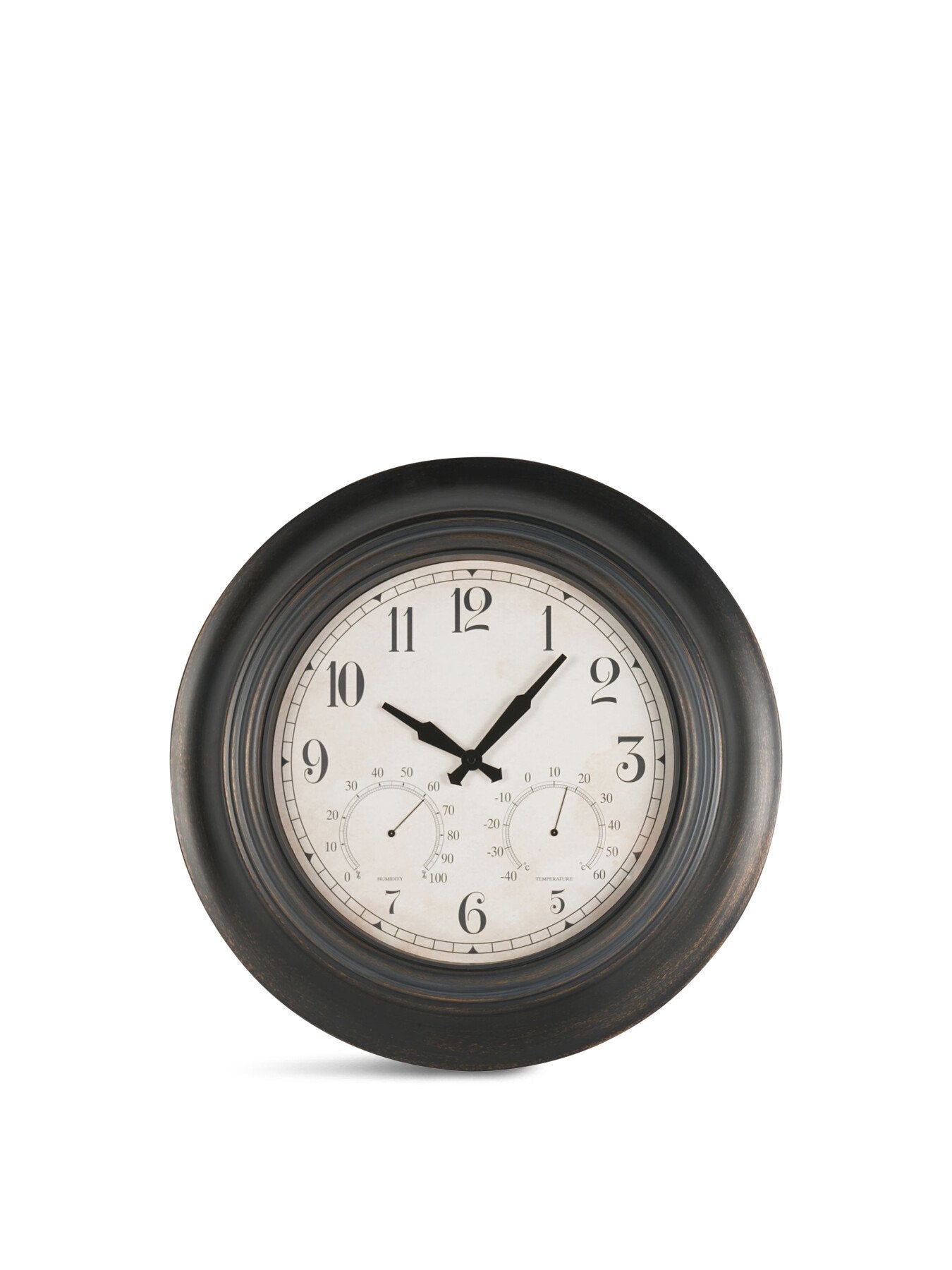 Outdoor Metal Clock with Temperature and Humid