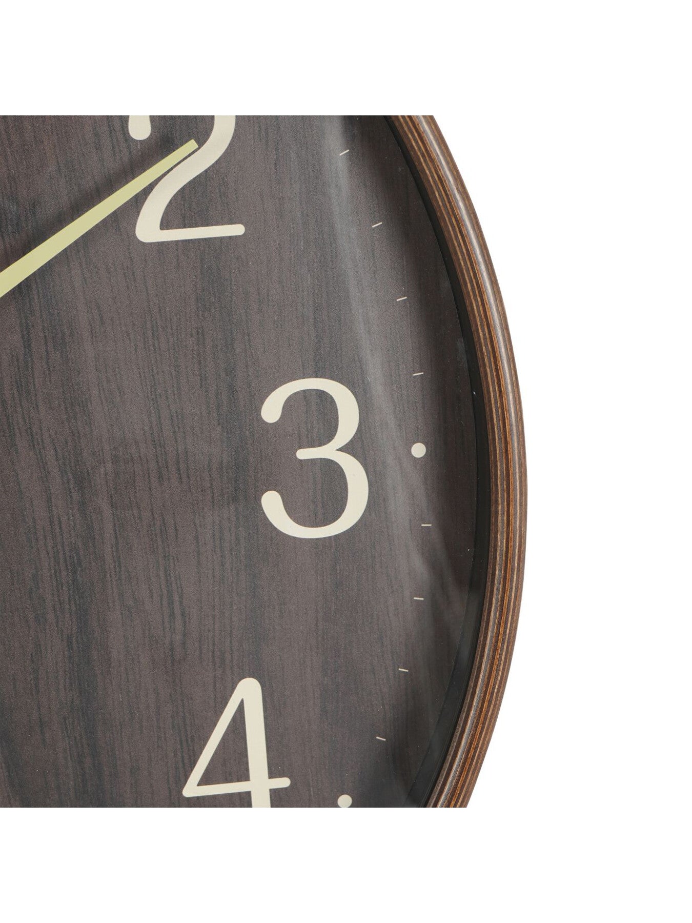 Grain Effect Clock 53cm Brown