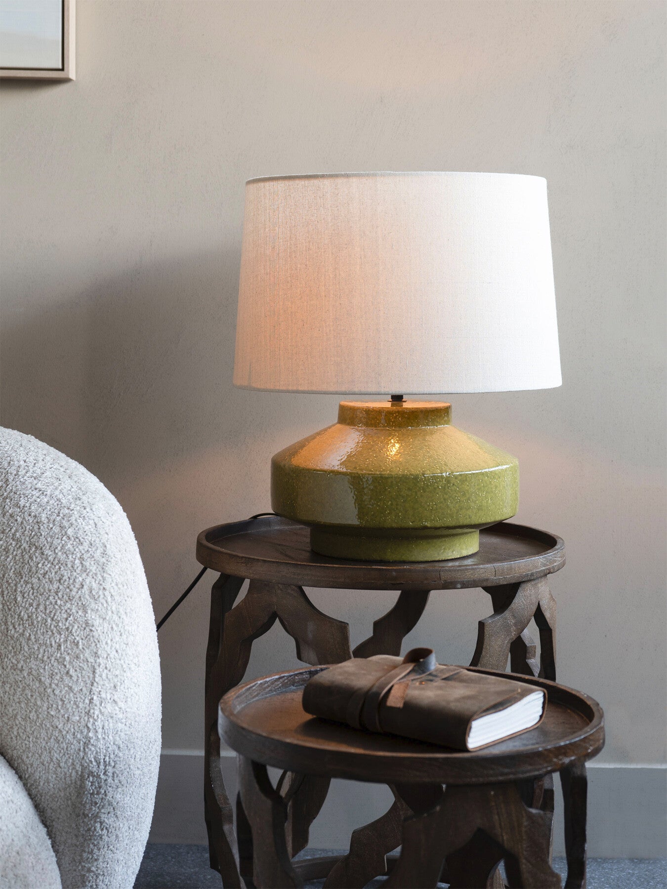 San Sebastian Terracotta Table Lamp Green