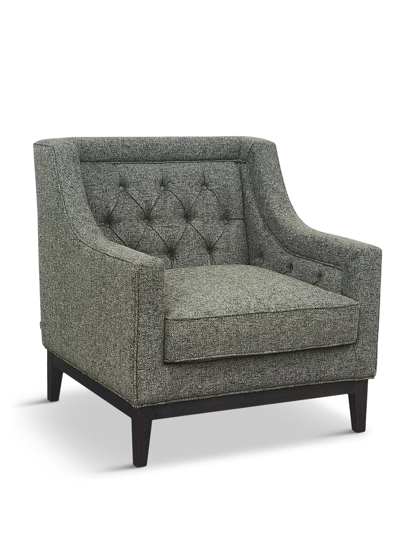 Theodore Buttoned Armchair Forest Green