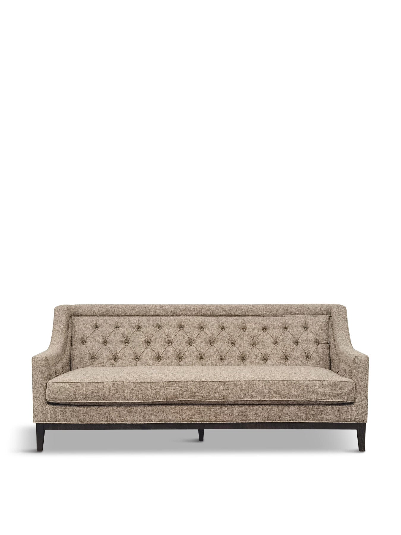 Theodore Buttoned Sofa Dark Taupe
