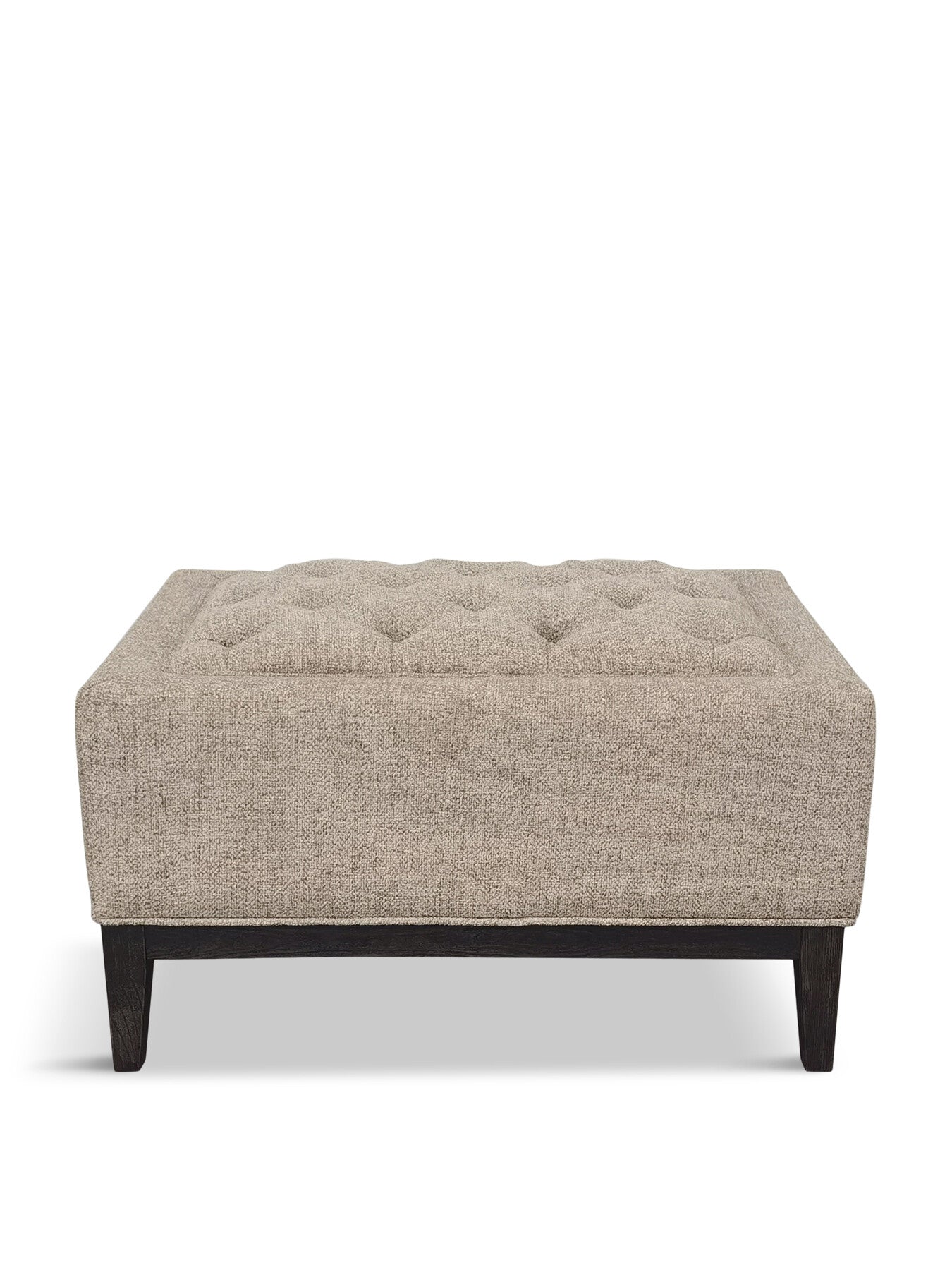 Theodore Buttoned Stool Dark Taupe