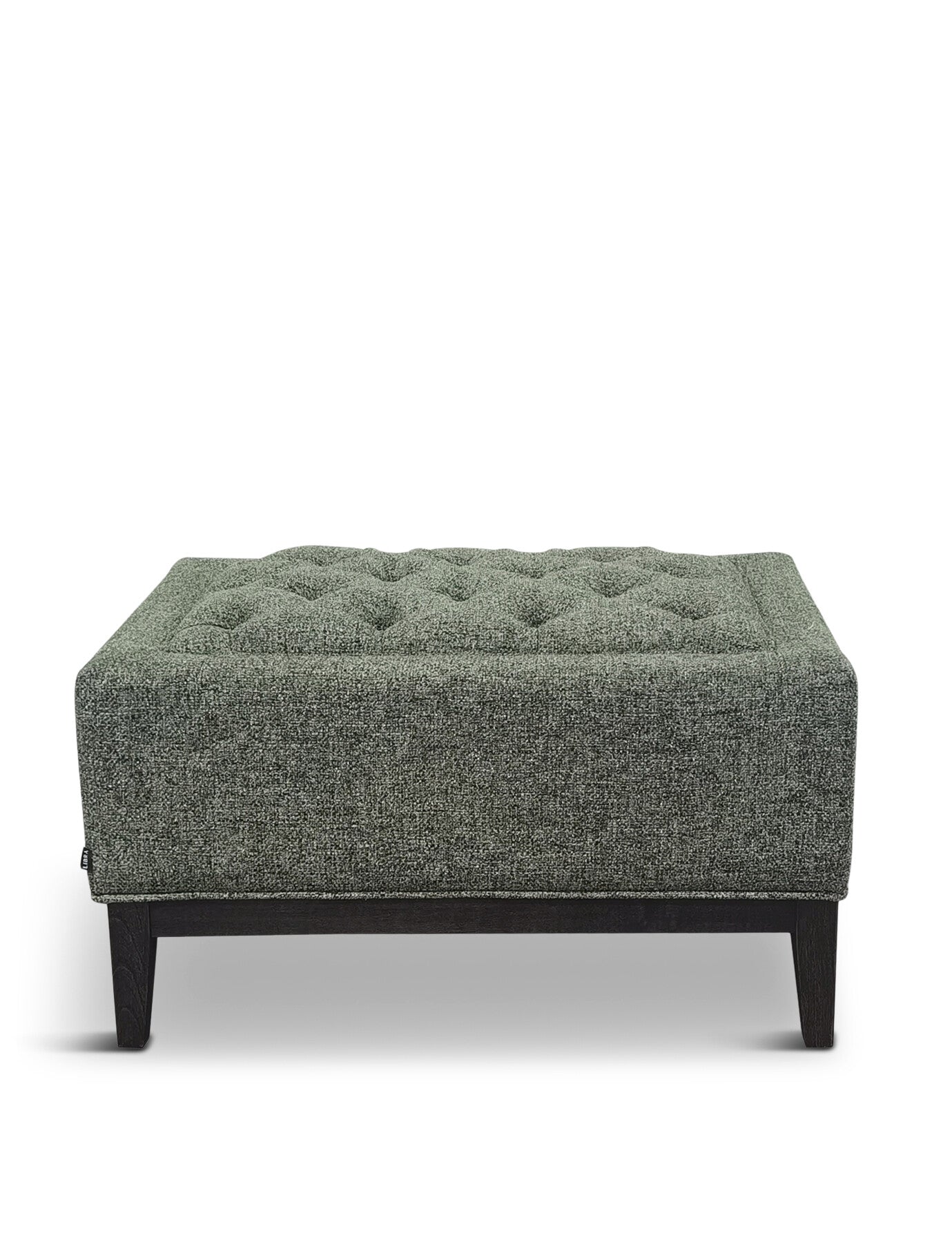 Theodore Buttoned Stool Forest Green