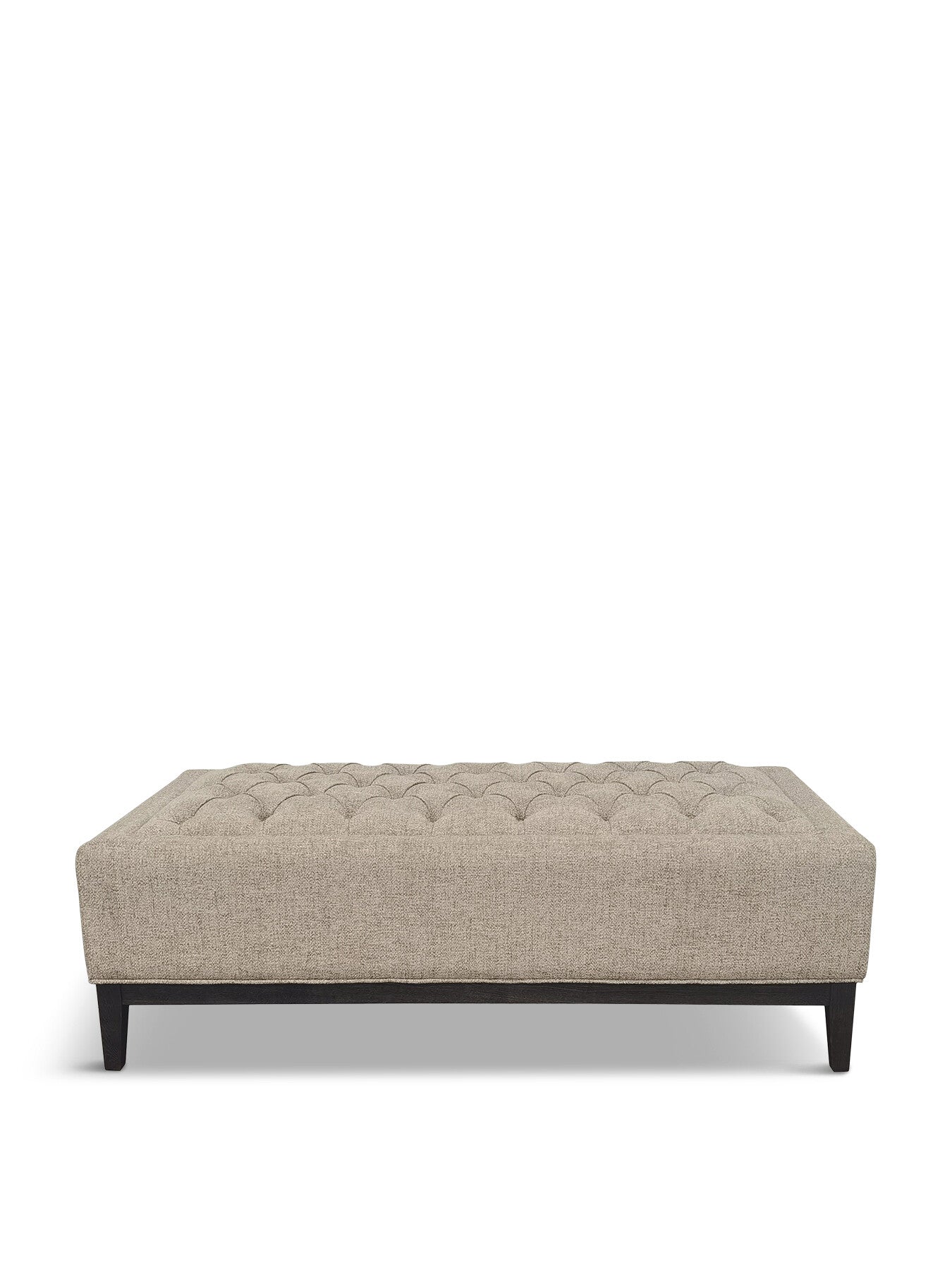Theodore Buttoned XL Ottoman Dark Taupe