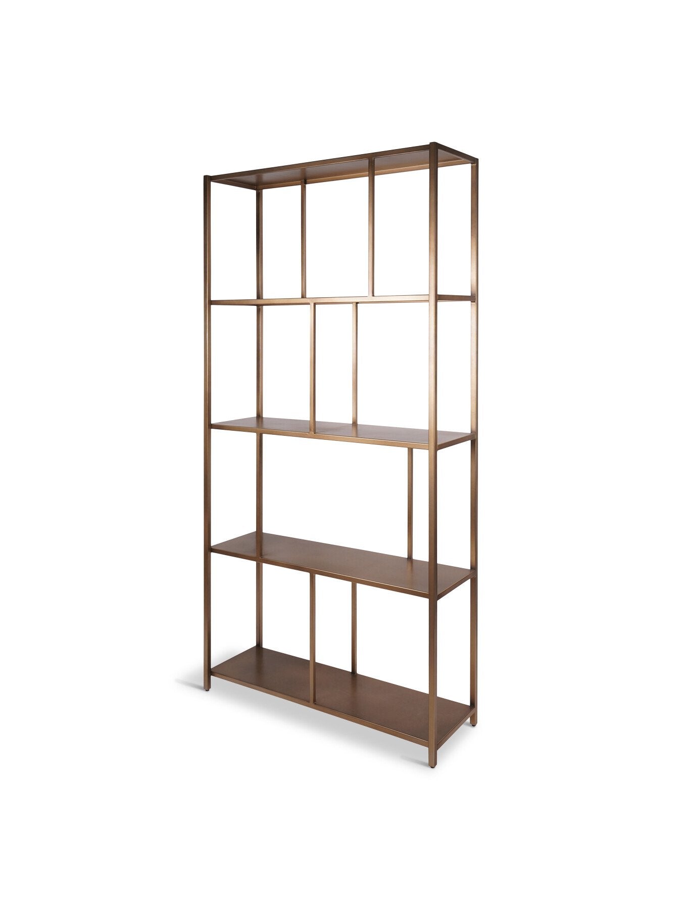 Brooks Tall Shelving Unit Brushed Champagne
