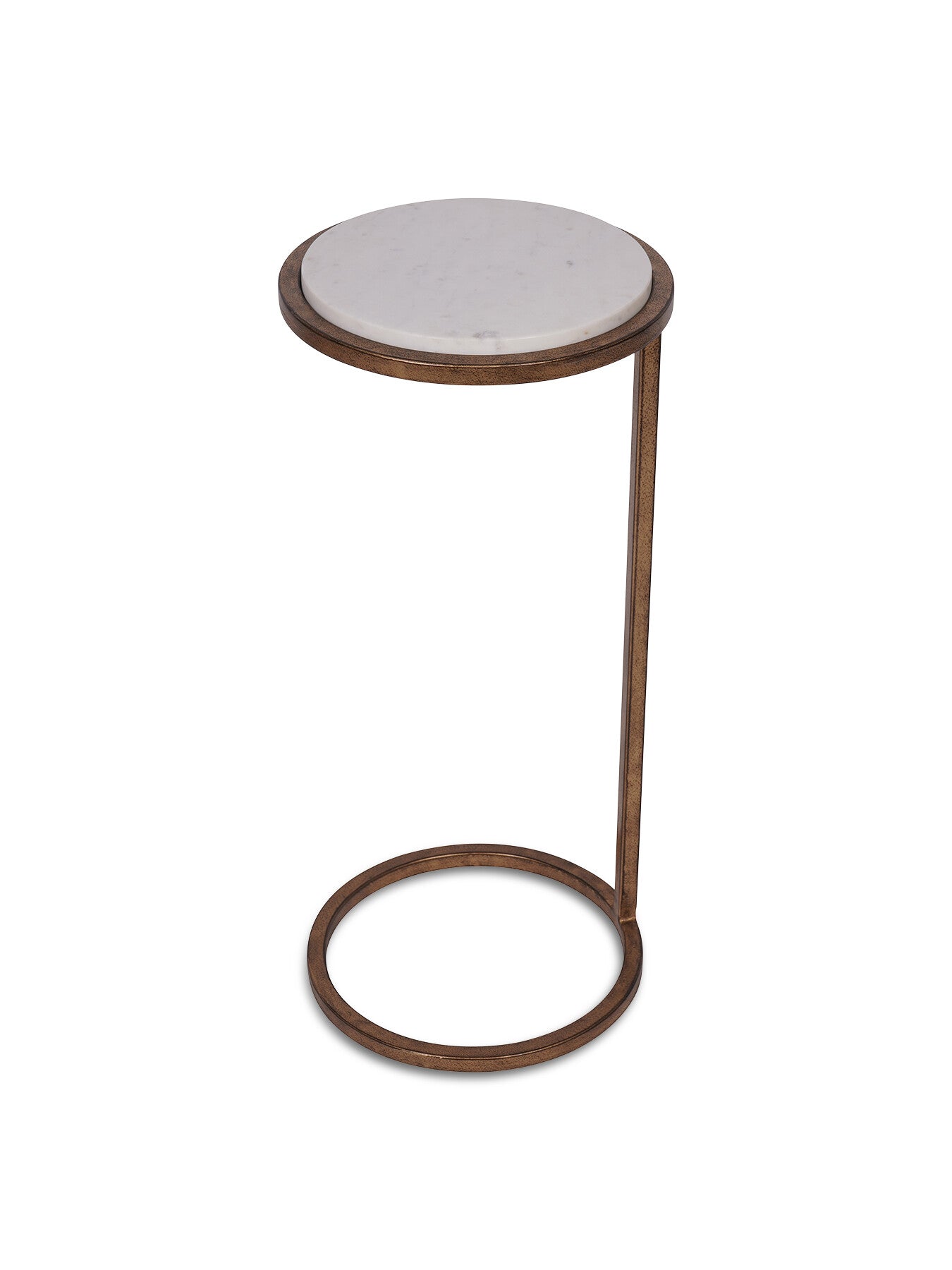 Iota Accent Table White Banswara Marble