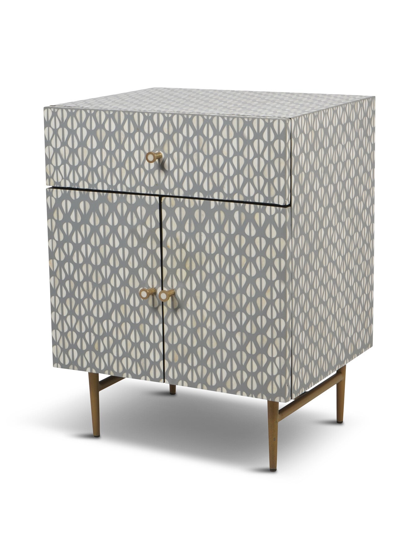 Burgess Bone Inlay 2 Door Bedside