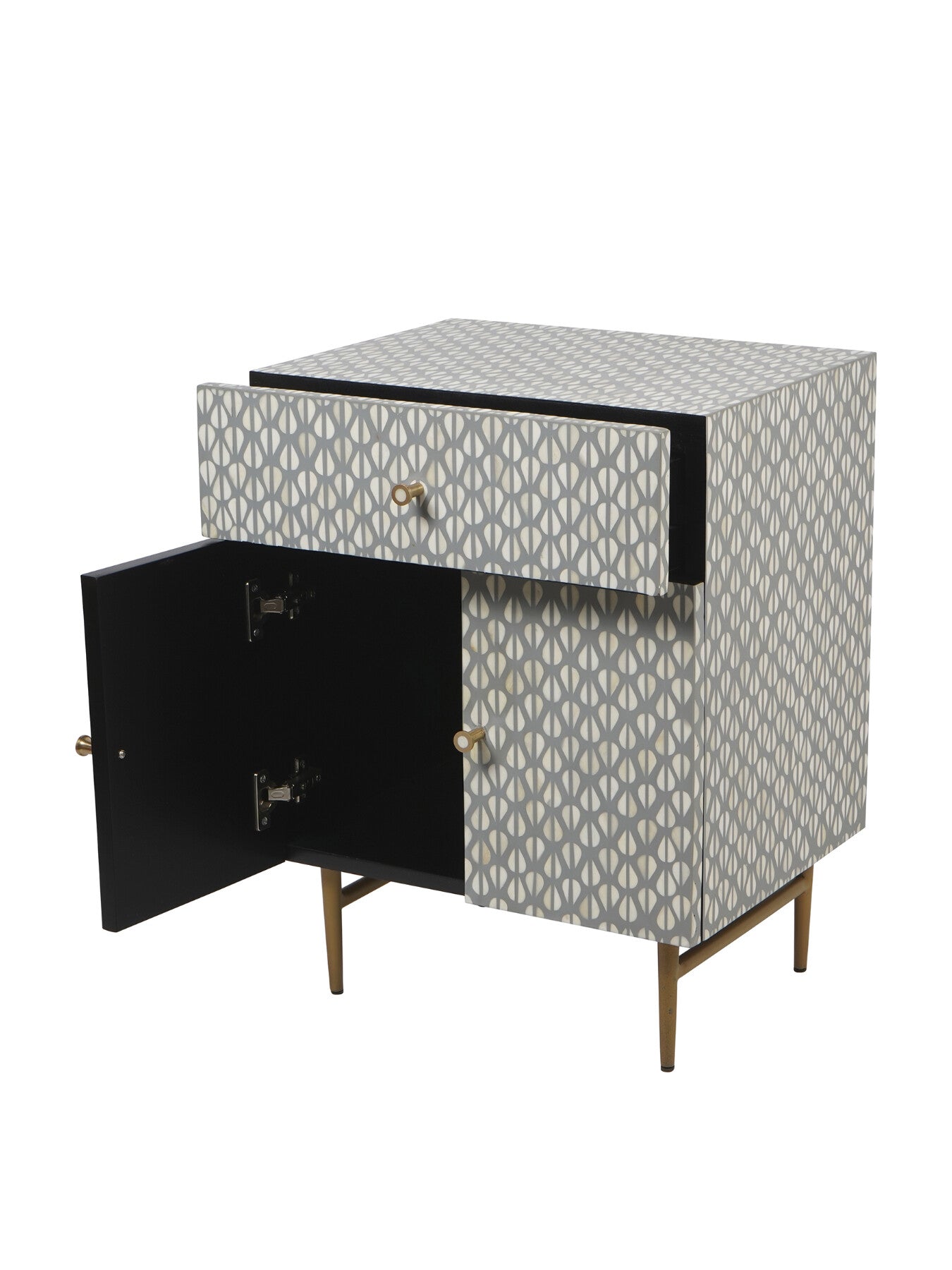 Burgess Bone Inlay 2 Door Bedside
