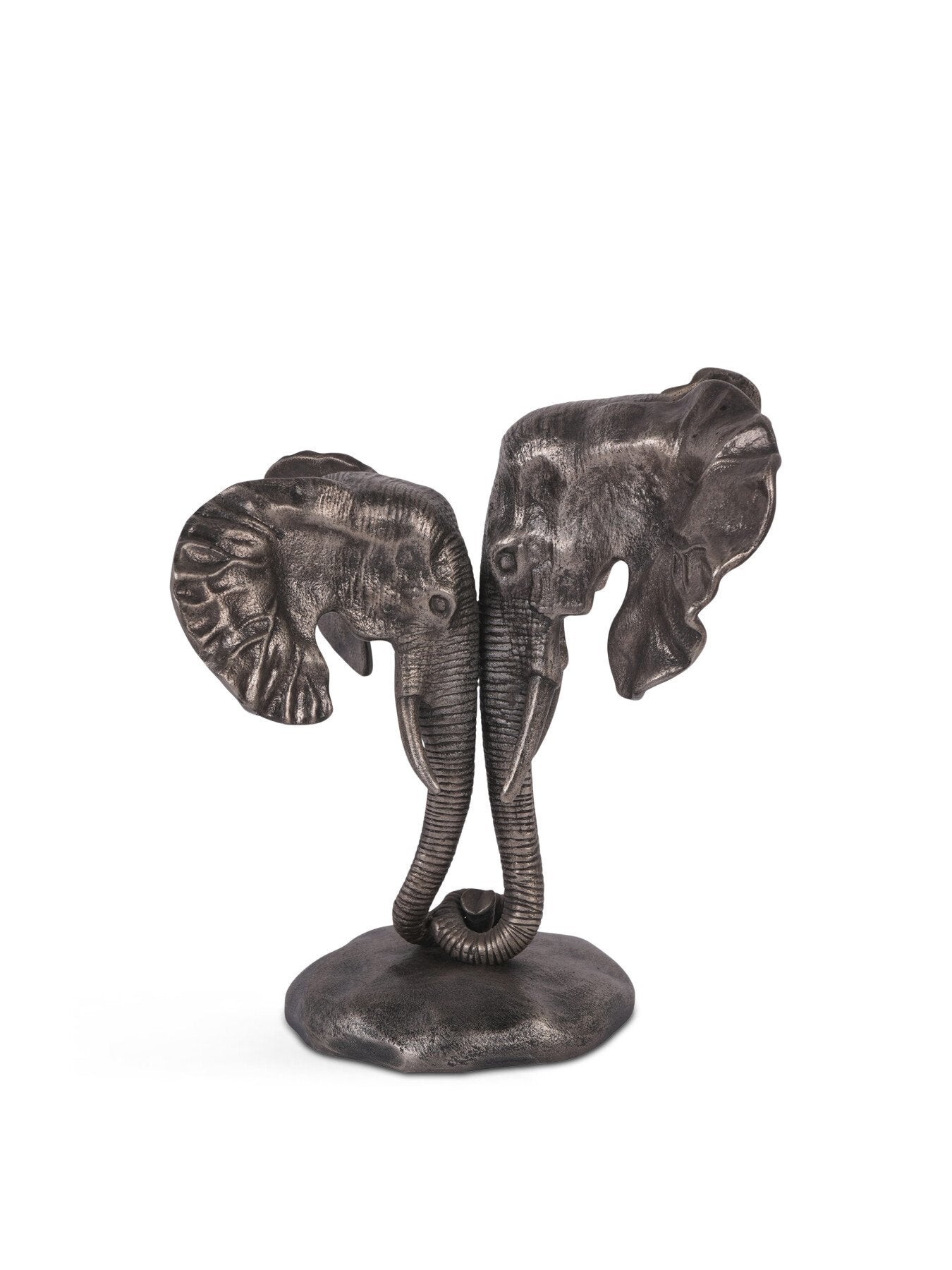 Kariba Cast Aluminium Nuzzling Elephants Sculpture