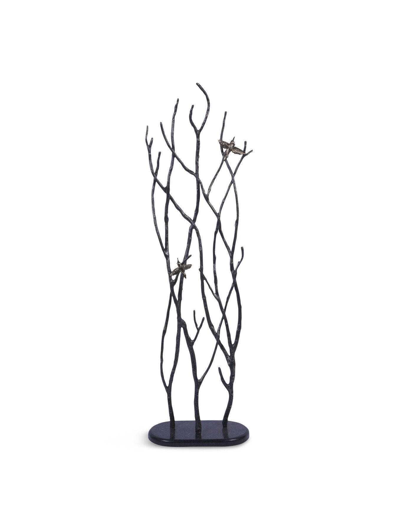 Decorative Screen Sculpture with Branches and Birds