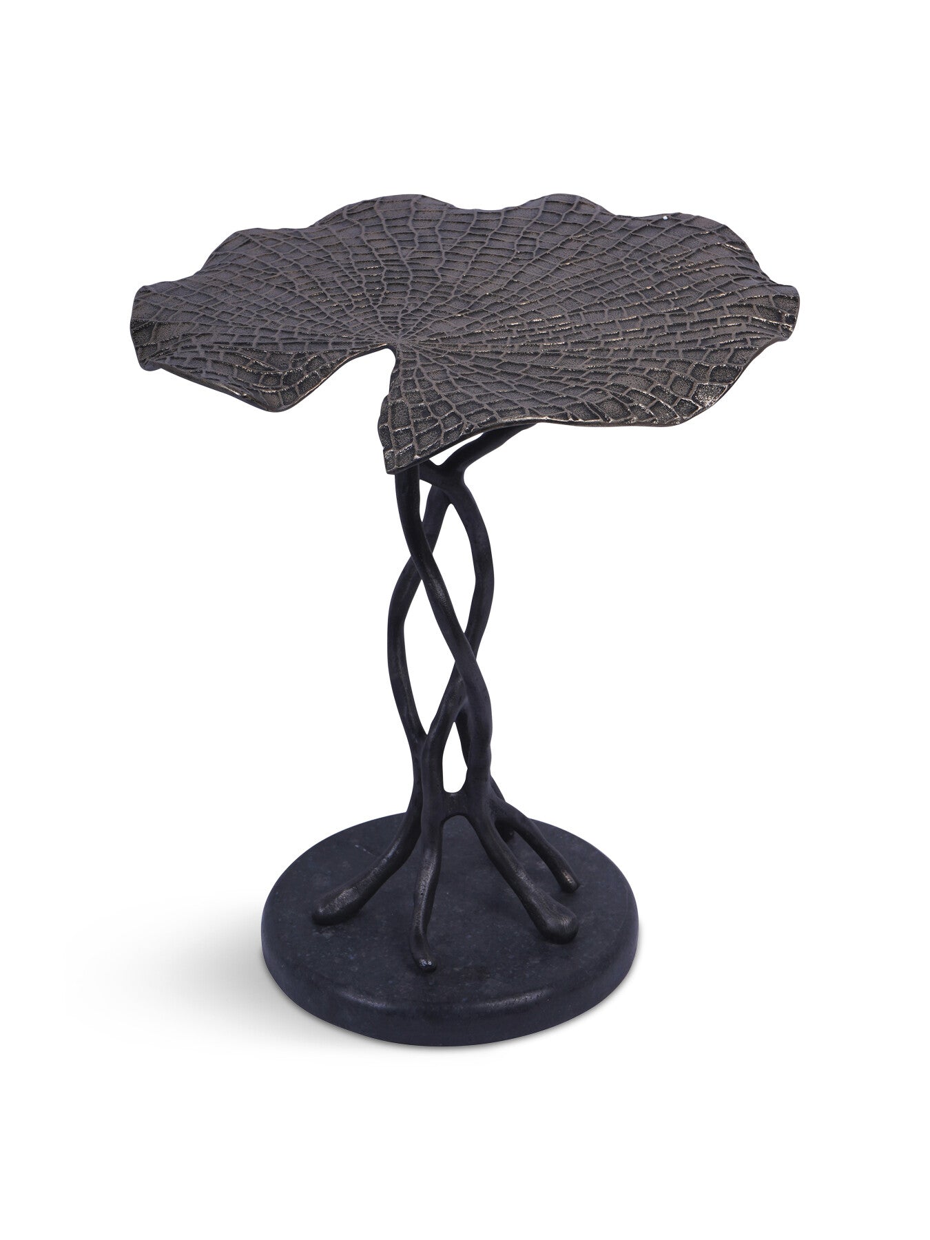Lily Pad Leaf Side Table in Cast Aluminium