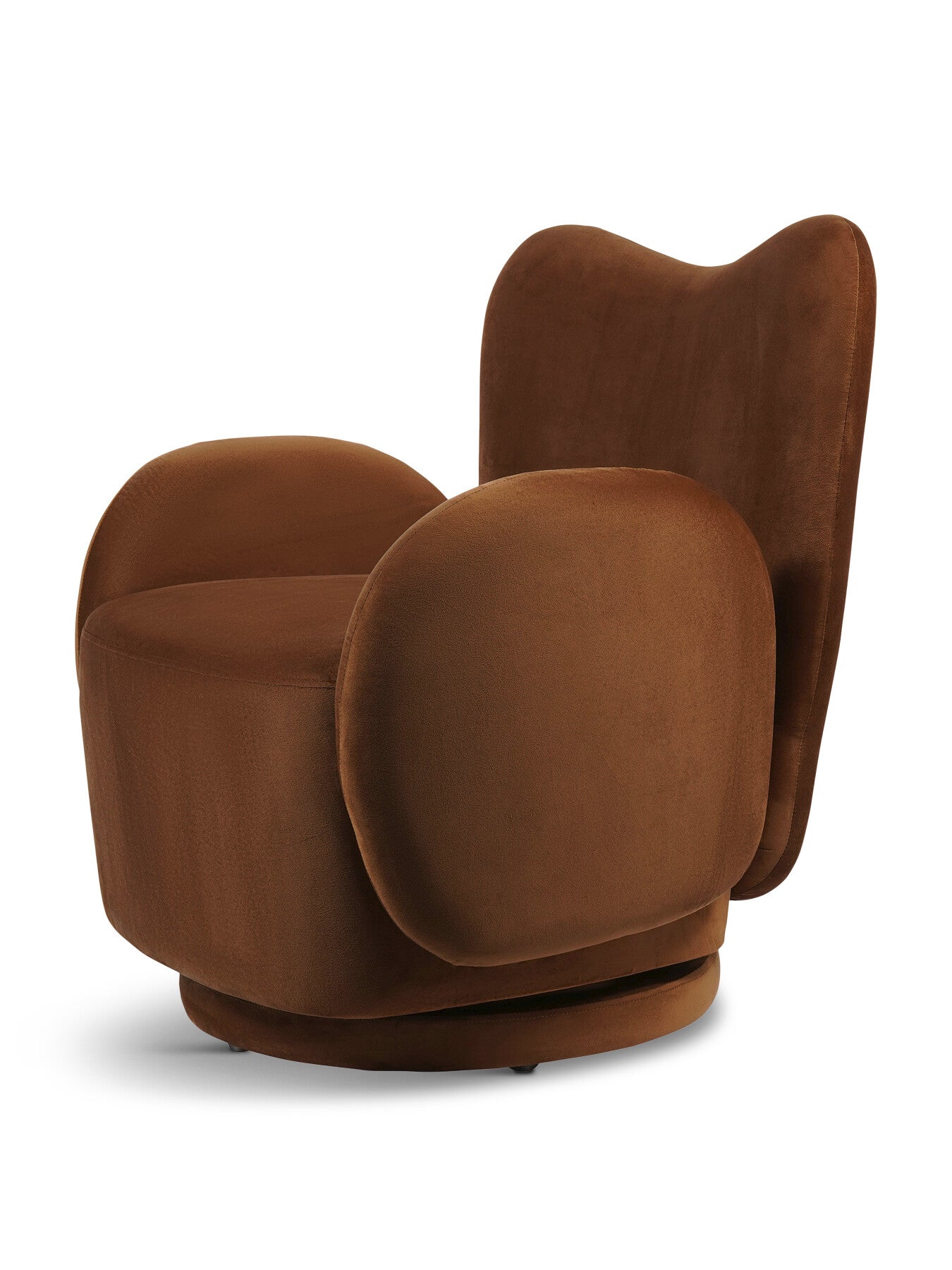 Bingham Upholstered Swivel Chair Soft Caramel