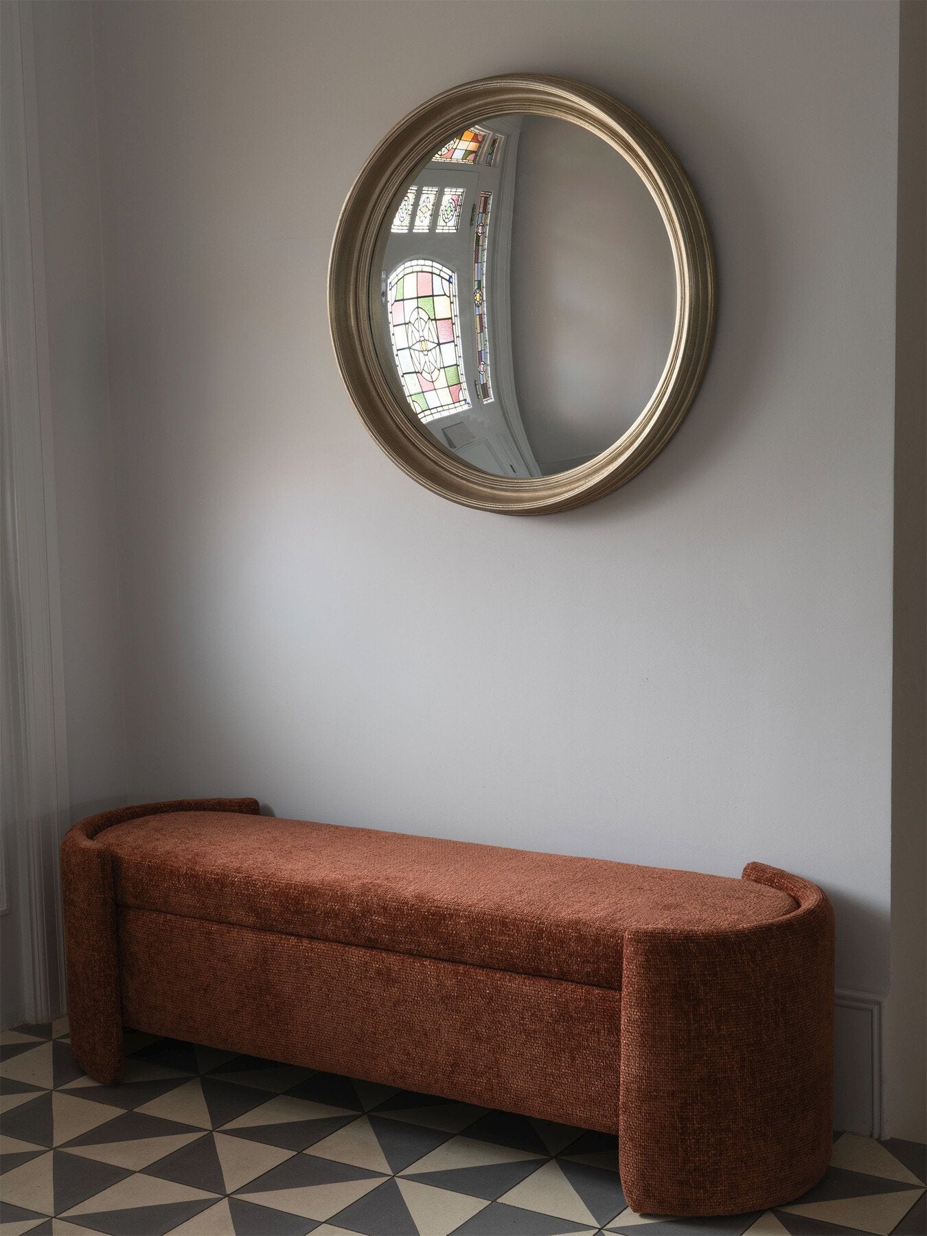 Waverley Upholstered Storage Bench Terracotta