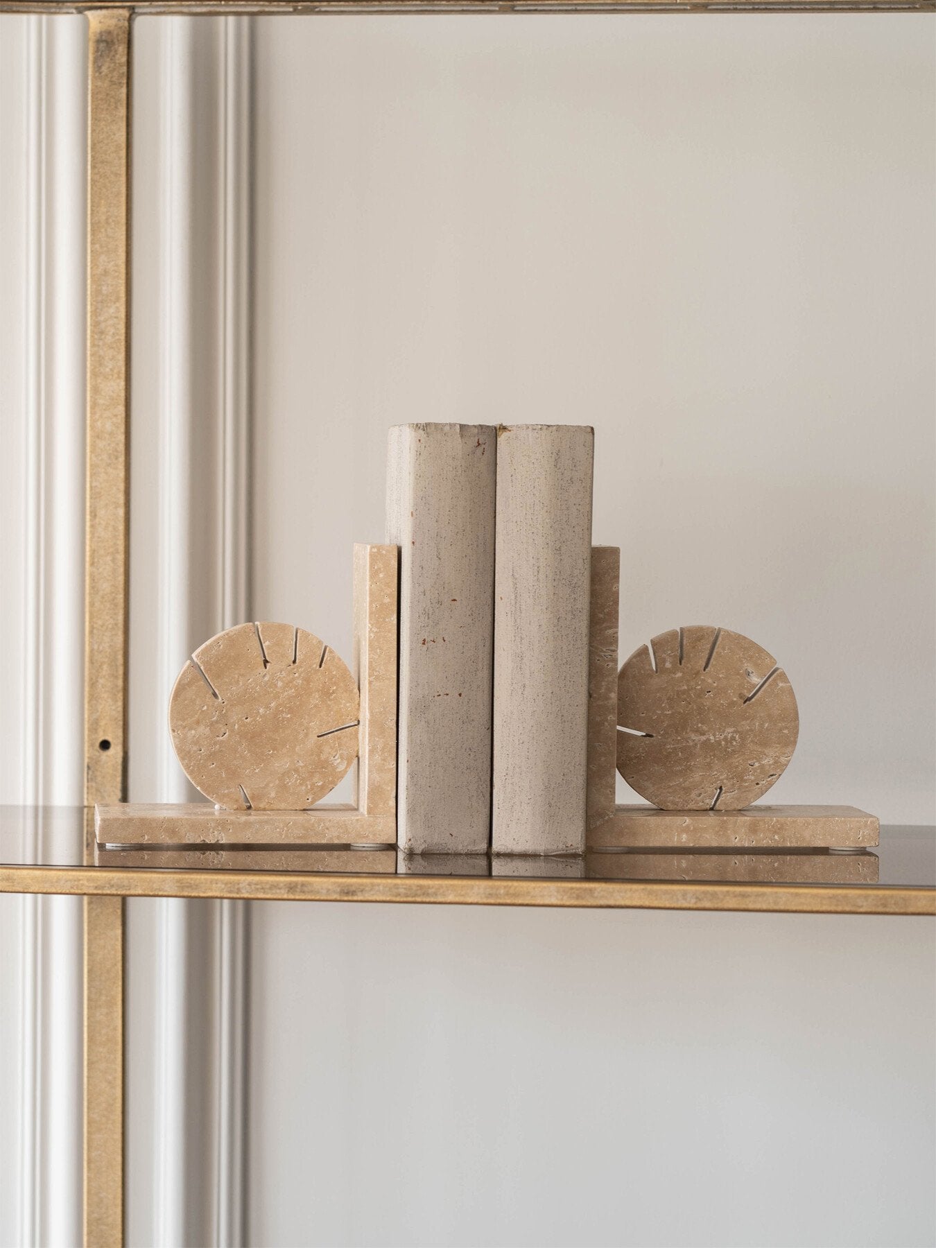Catania Travertine Bookends