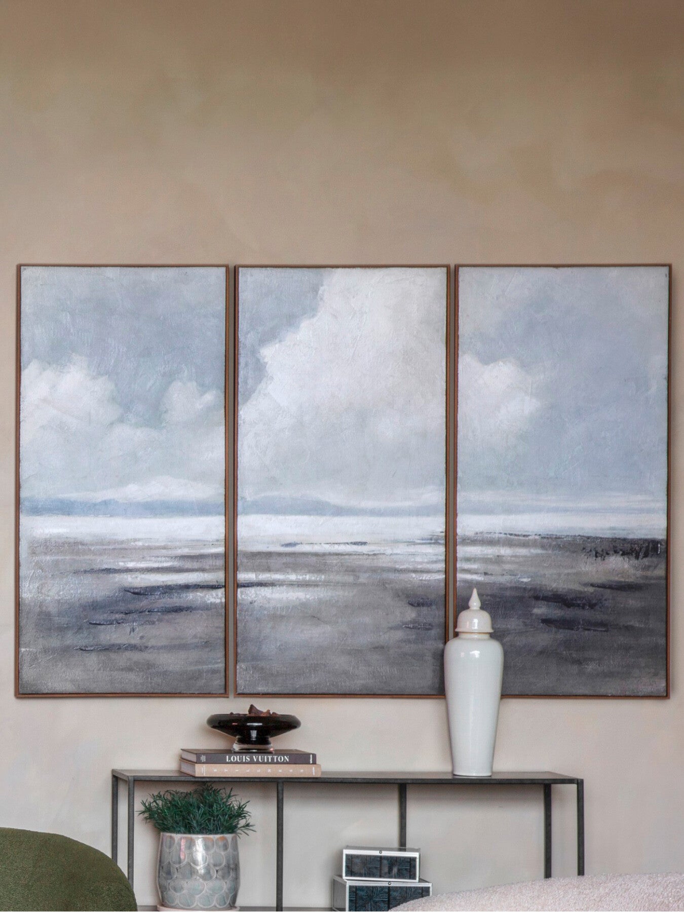 Hazy Horizons Framed Wall Art Set of Three