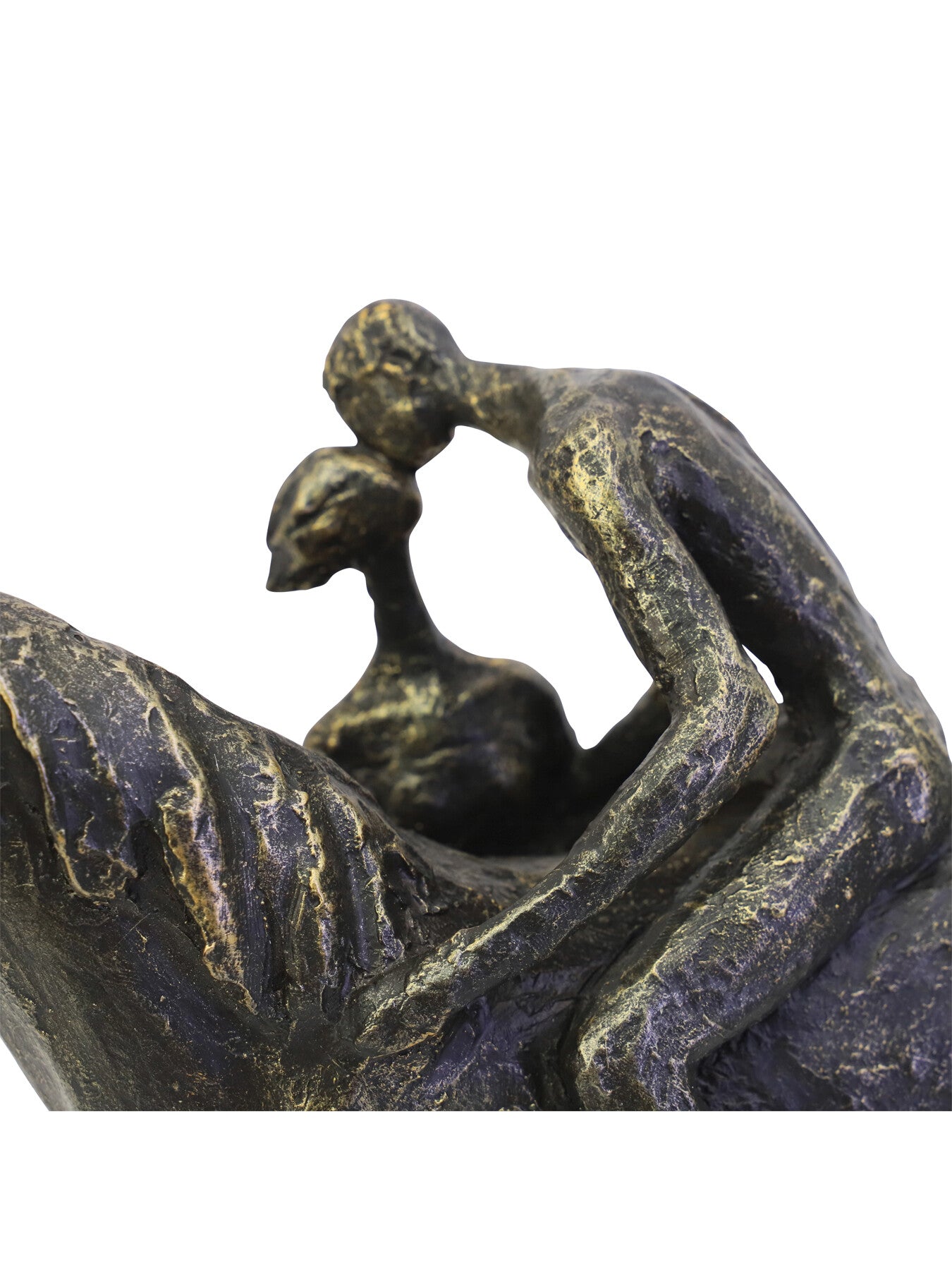 Kissing Couple with Horse Sculpture
