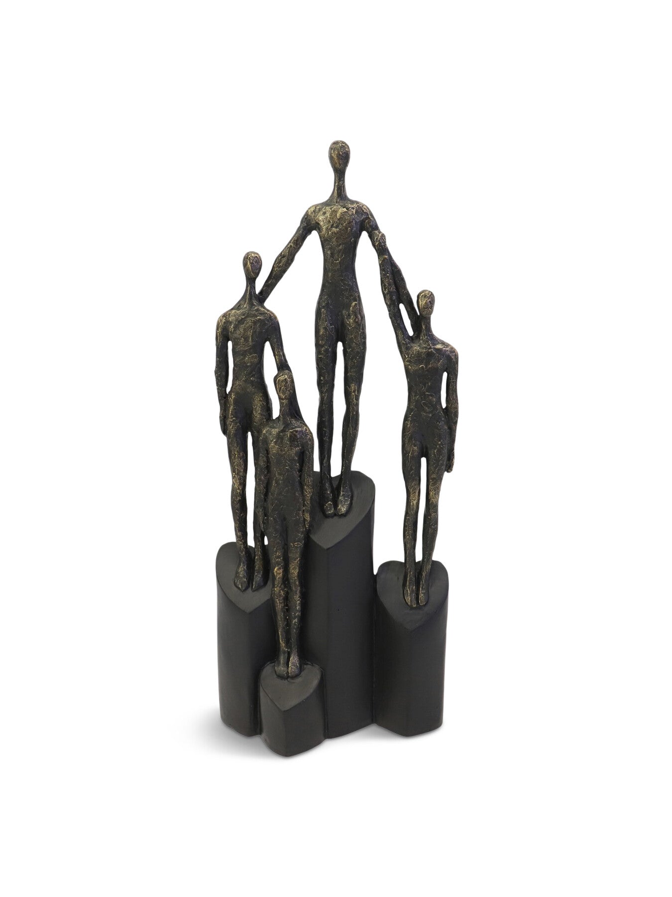Abstract Family Sculpture on Hearts Plinth