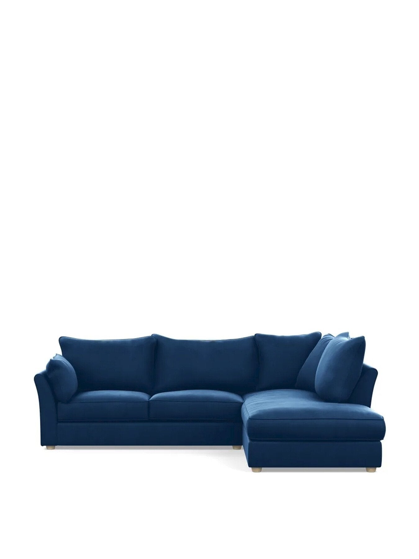 Tailor Right Hand Facing Corner Sofa Velvet Petrol