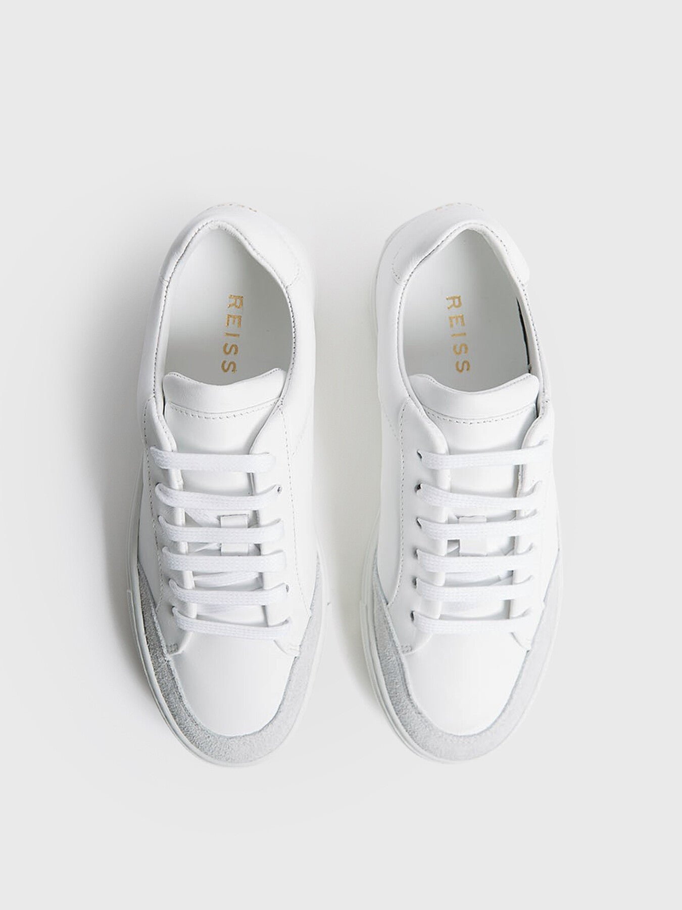 WhiteAshley Leather Trainers