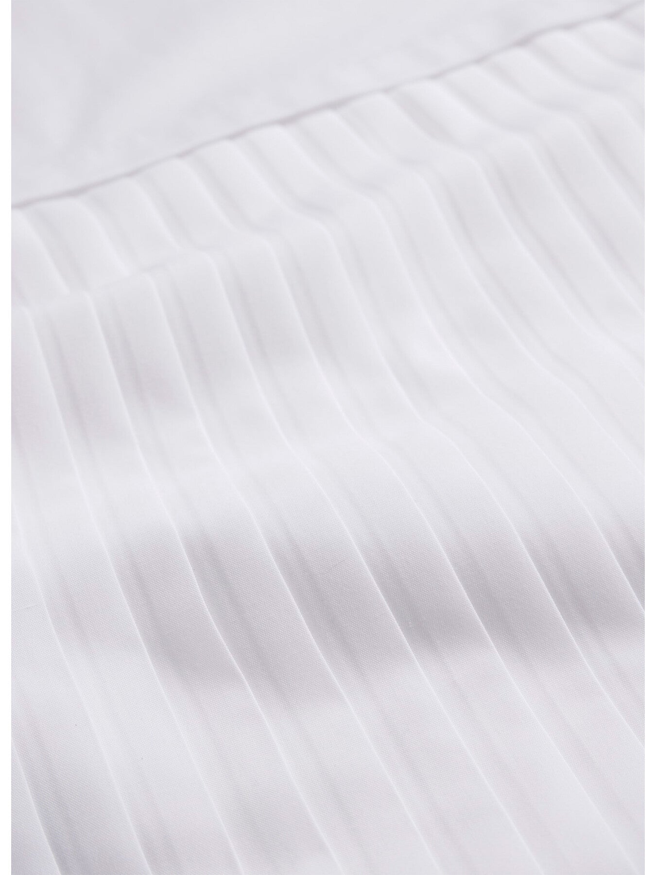 White Cotton Blend Pleated T-Shirt